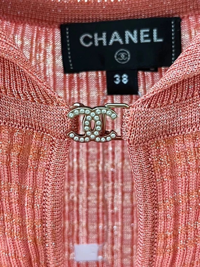 Chanel Chanel 22 Spring and summer orange diamond buckle knitted Size XS / US 0-2 / IT 36-38 - 6 Thumbnail