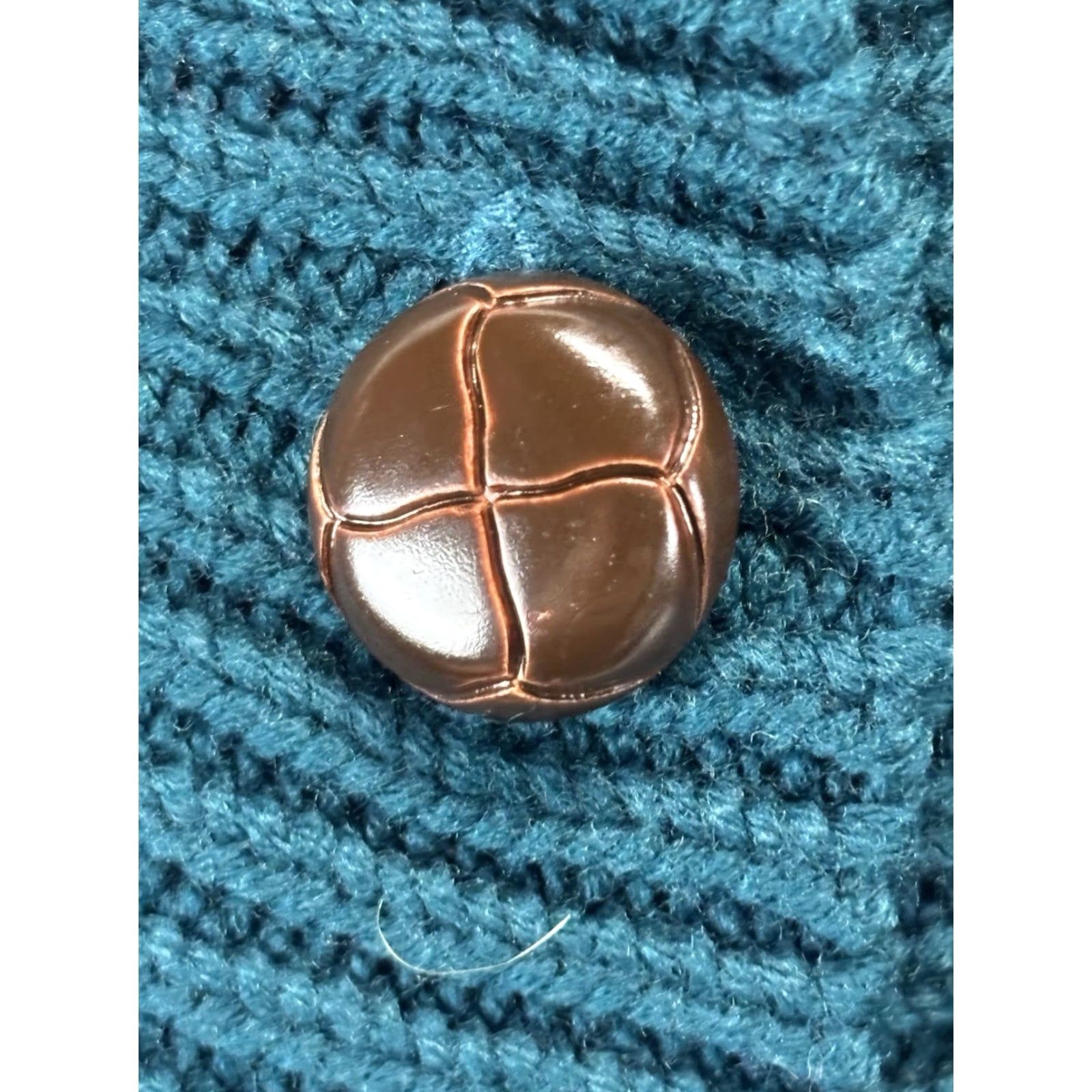 Greats VINTAGE The Tog Shop Knit Cardigan Sweater Large Teal Long Sleeve Button Accents Womens Size L / US 10 / IT 46 - 6 Thumbnail