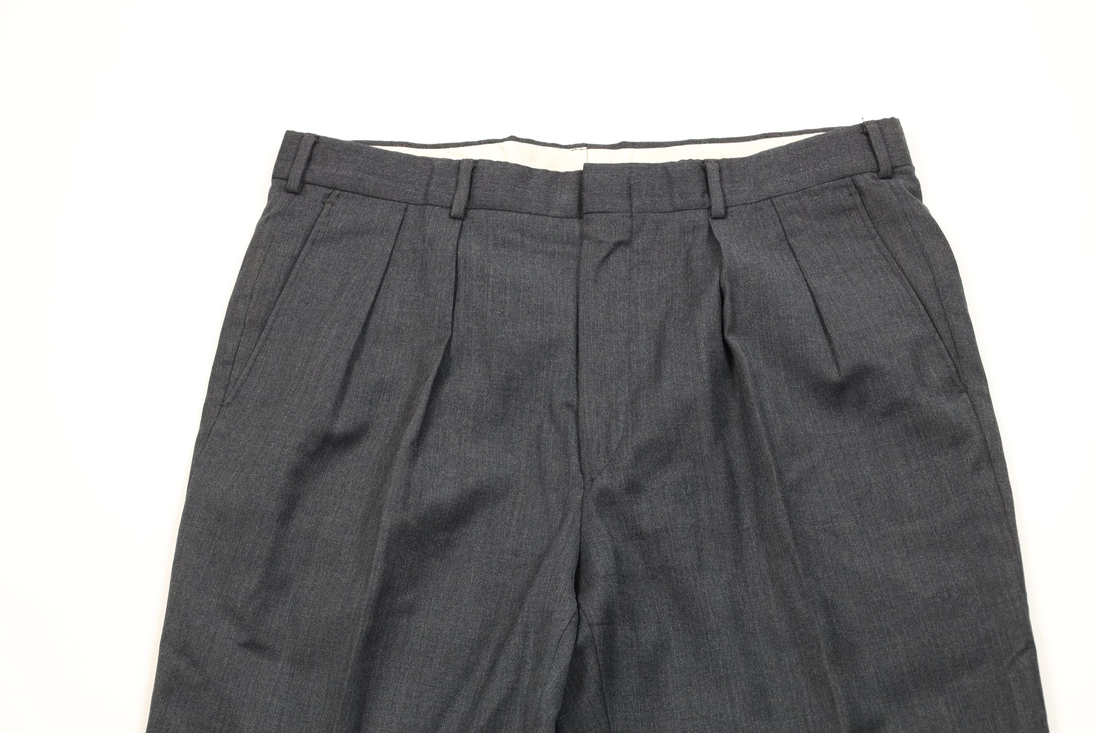 Vintage Vintage 90s Streetwear Pleated Wide Leg Chino Pants Gray USA Size US 34 / EU 50 - 2 Thumbnail