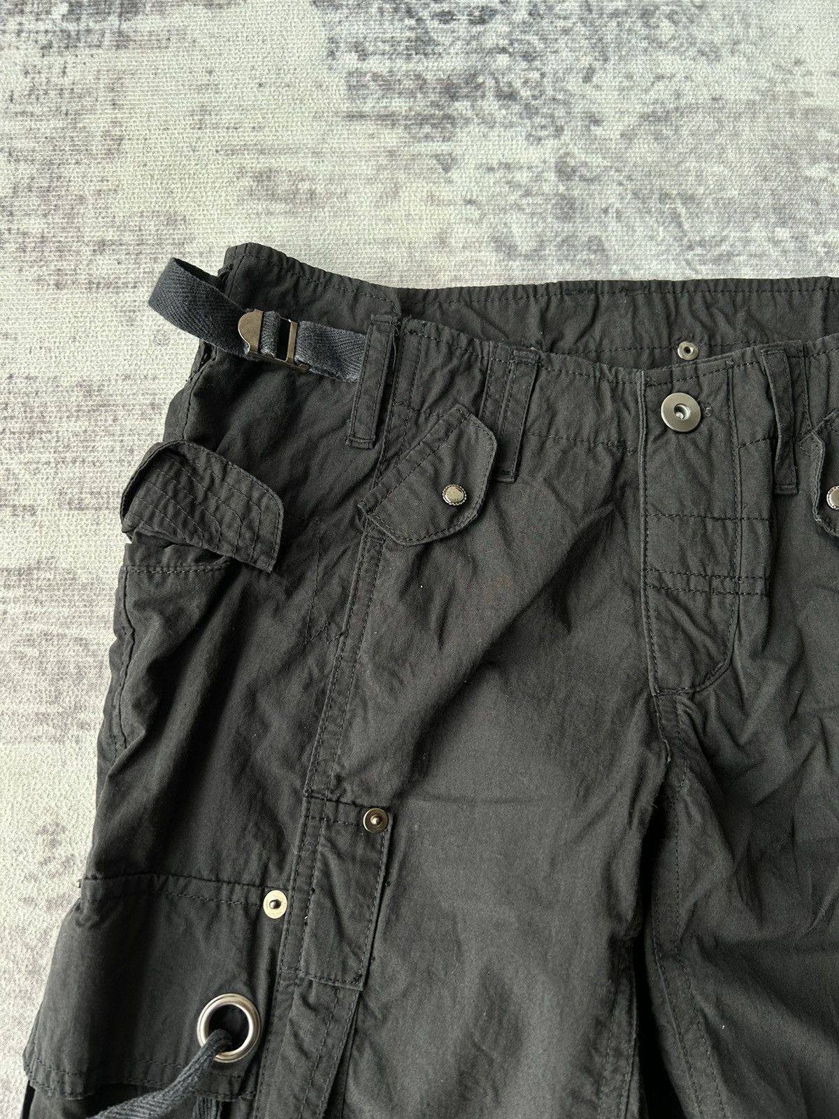 Japanese Brand Multipocket Tactical Style Black Pants Size 28" / US 6 / IT 42 - 8 Thumbnail