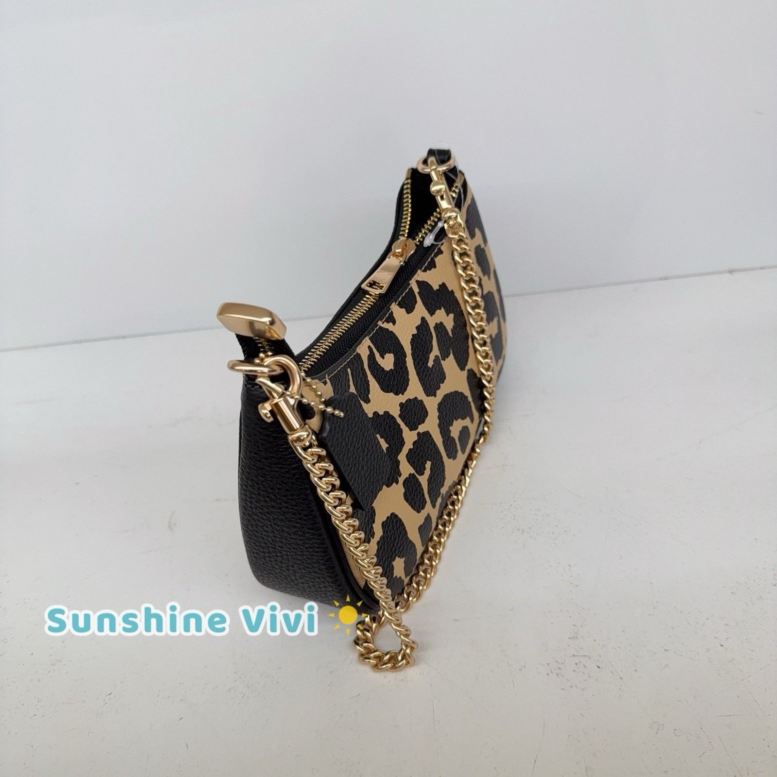 Coach NWT Coach Teri Mini Crossbody Bag Leopard CBG65 Gold/Leopard Size ONE SIZE - 5 Thumbnail