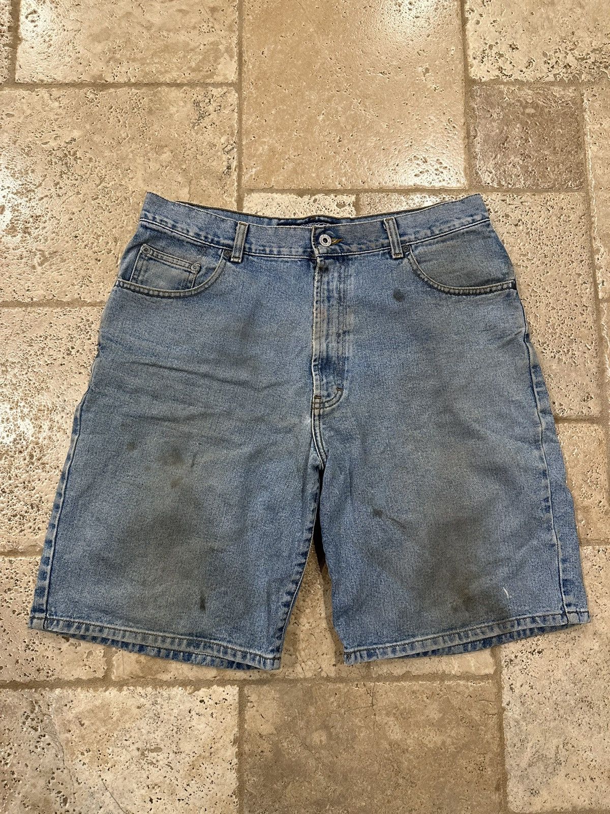 Structure × Vintage Vintage Structure Denim Relaxed Painter Jean Short Jorts Size US 36 / EU 52 - 1 Thumbnail