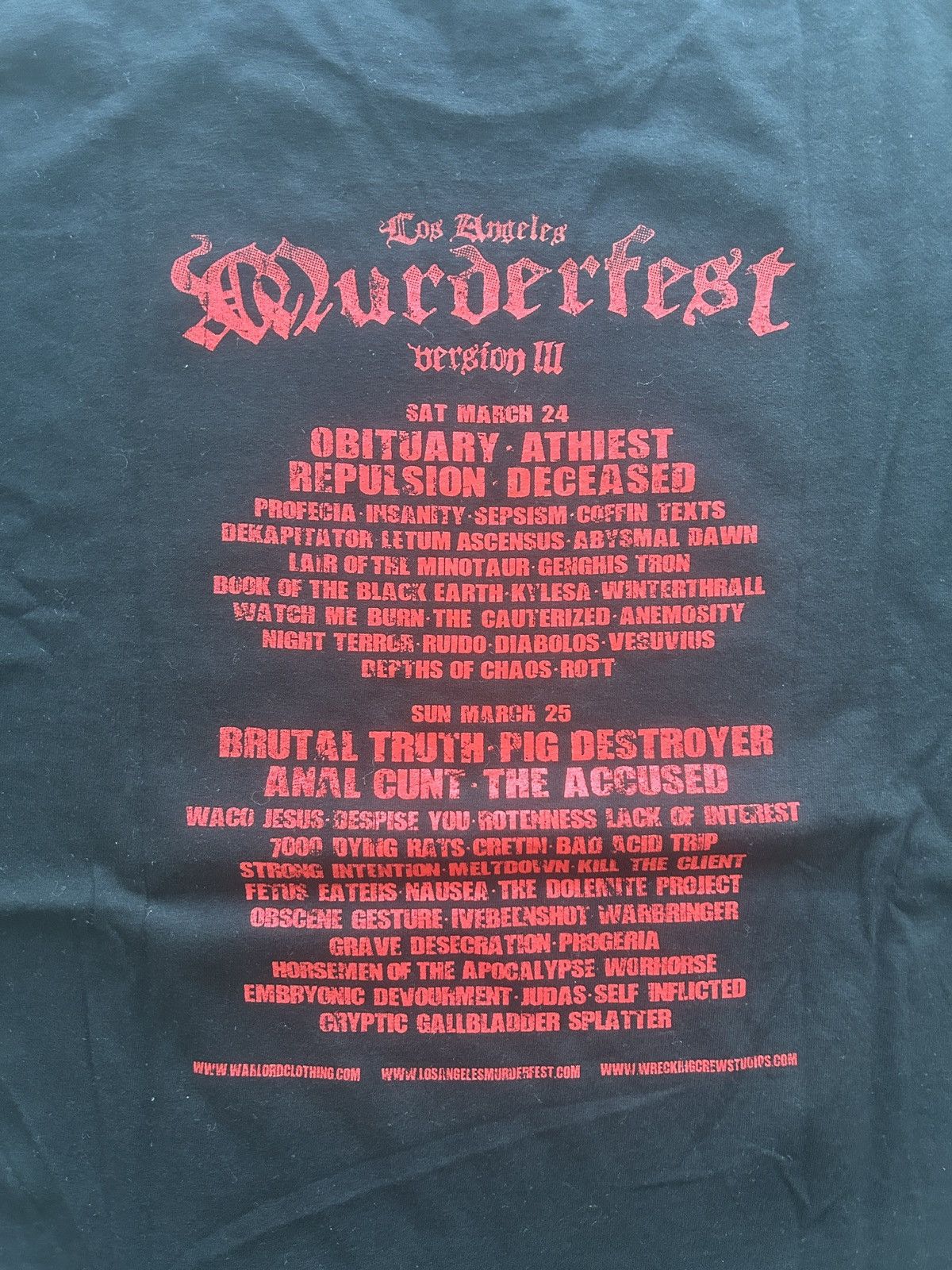 Unsound Rags × Vintage Vintage 2007 Murderfest Heavy Metal Graphic Tee Size US XL / EU 56 / 4 - 5 Thumbnail