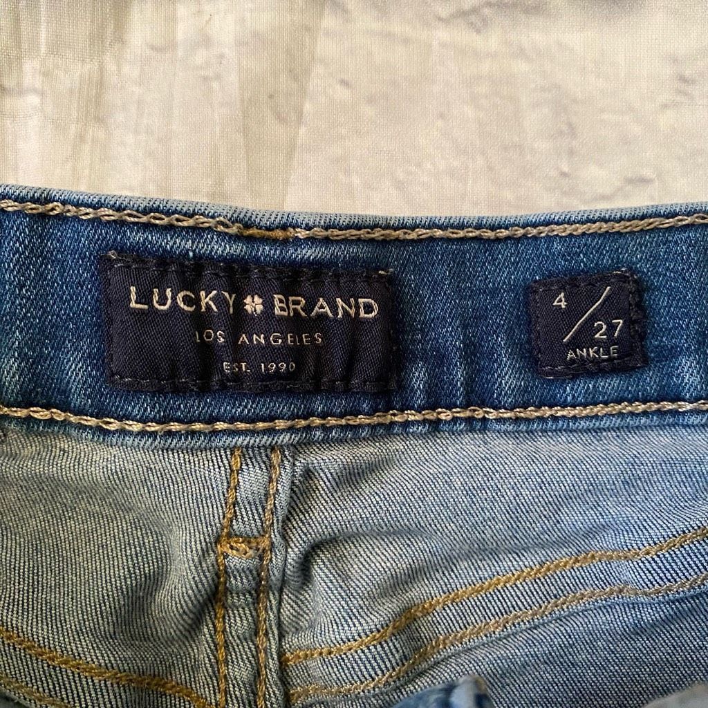 Lucky Brand Lucky Brand women 4/27 ankle high rise skinny Bridgette jean Size 27" / US 4 / IT 40 - 4 Thumbnail