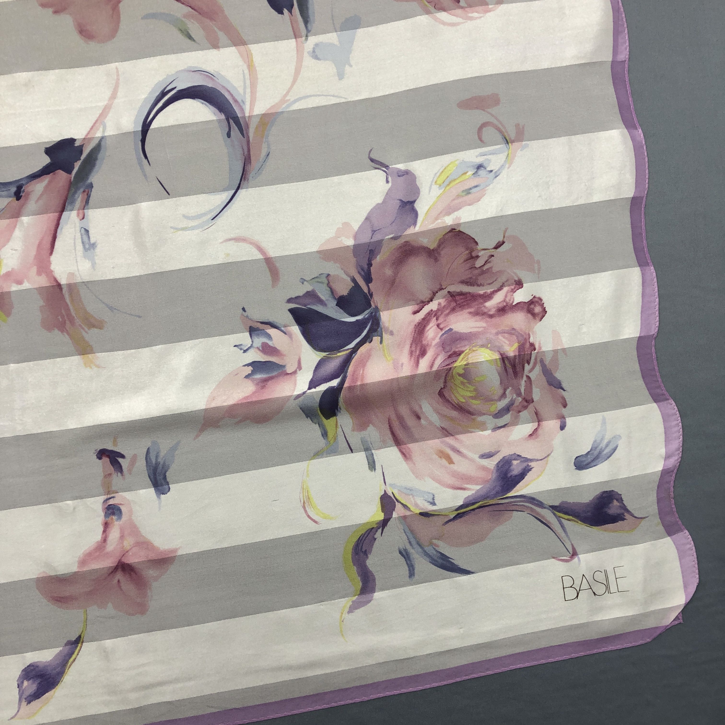 Designer × Vintage Vintage Basile SILK Scarf Twill Stole Wraps Scarves Size ONE SIZE - 6 Thumbnail