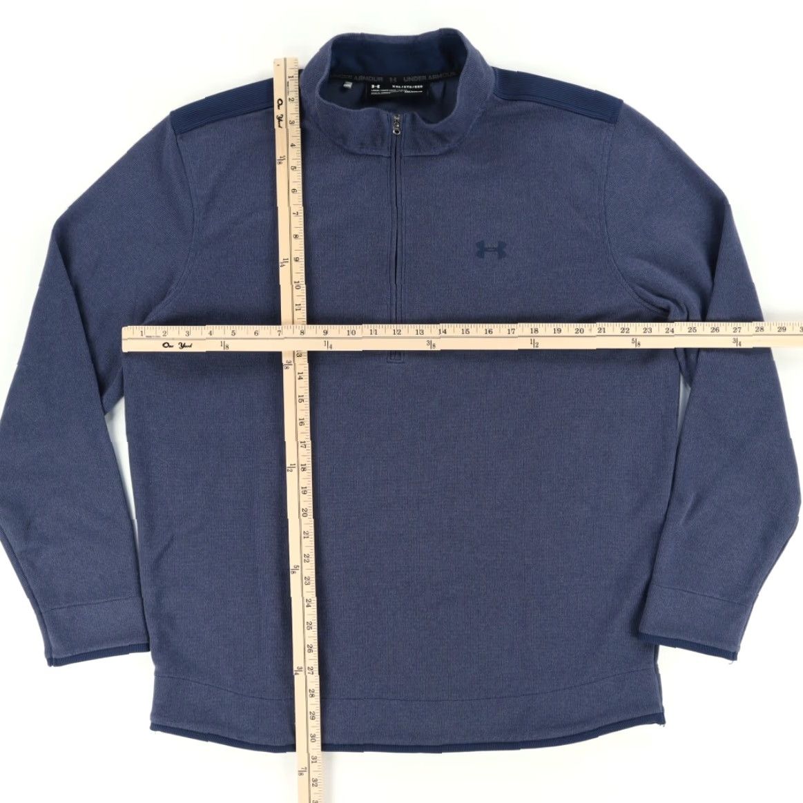Under Armour Under Armour Coldgear 1/4 Zip Pullover Navy Blue Men's 2XL Sweatshirt Shirt Long Sleeve Mock Neck Mock Neck Regular Fit 30" Size US XXL / EU 58 / 5 - 3 Thumbnail