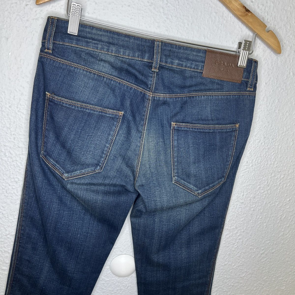 Designer × Prada Prada Milano Skinny Slim Fit Streches Blue Denim Jeans Size 26" / US 2 / IT 38 - 8 Thumbnail