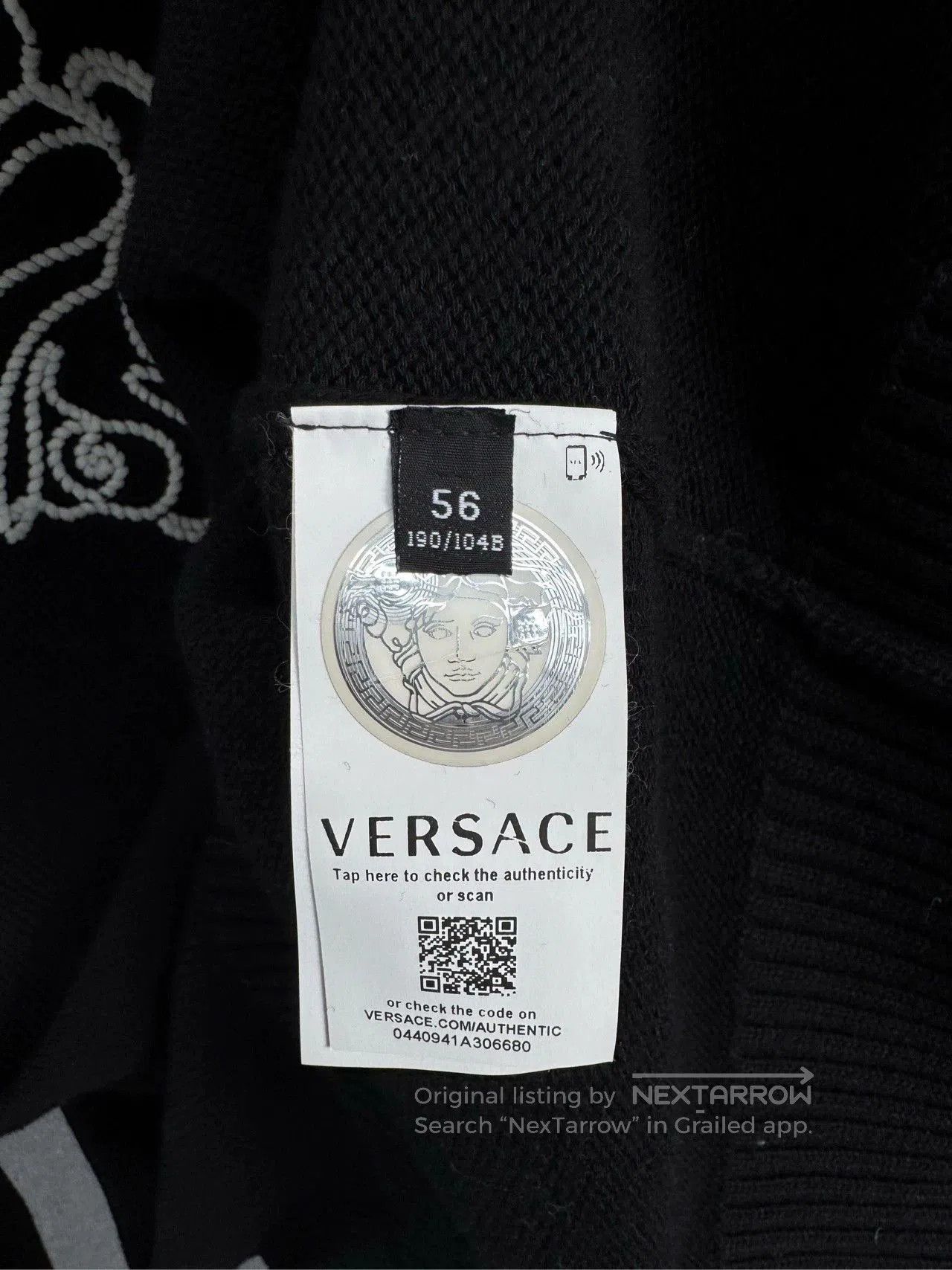 Versace VERSACE Medusa Embroidered Sweater. Size US M / EU 48-50 / 2 - 4 Thumbnail