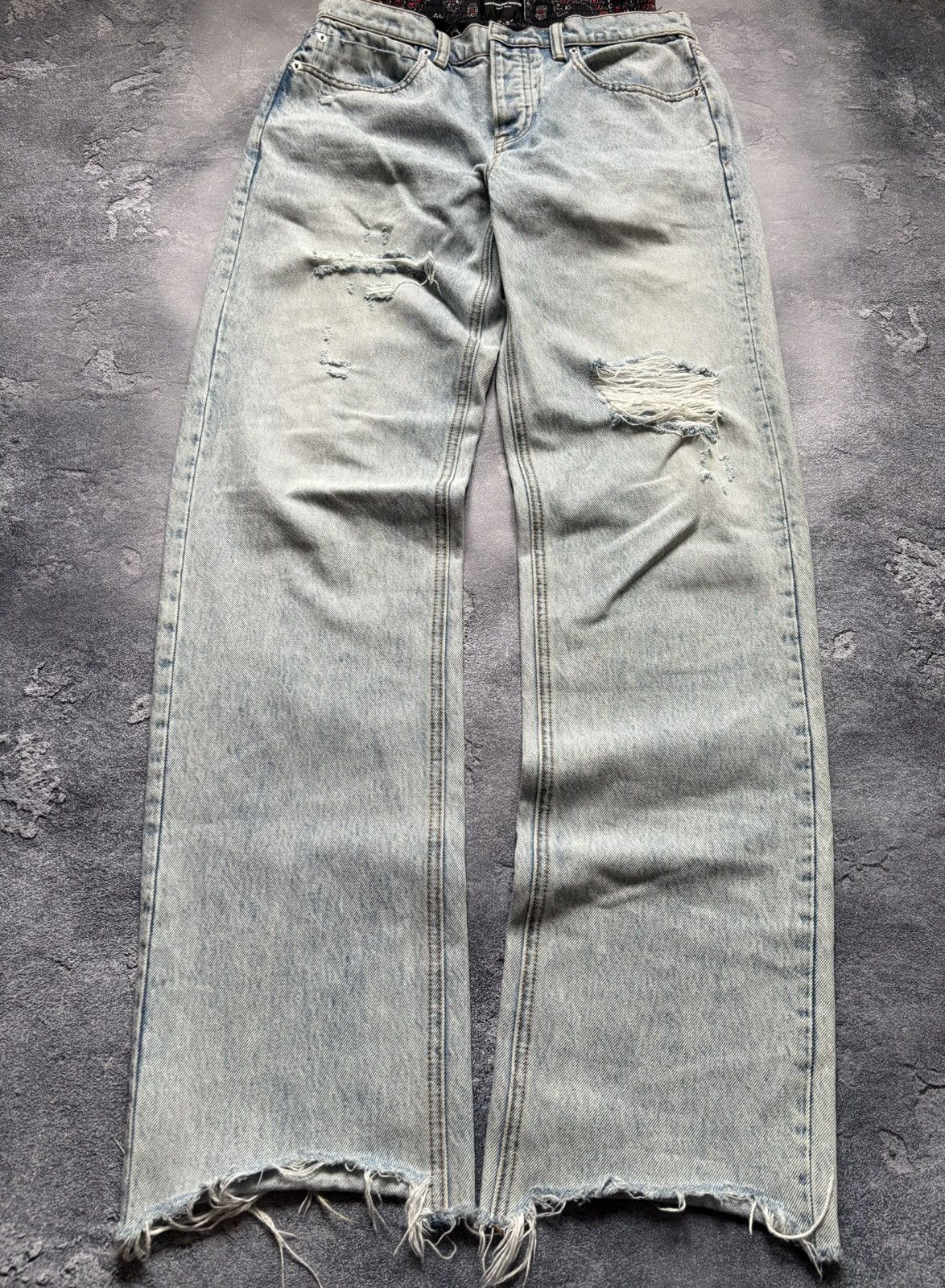 Alexander Wang Alexander Wang Y2K Distressed Layered Boxer Jeans Size 25 Size 25" / US 0 / IT 36 - 2 Thumbnail