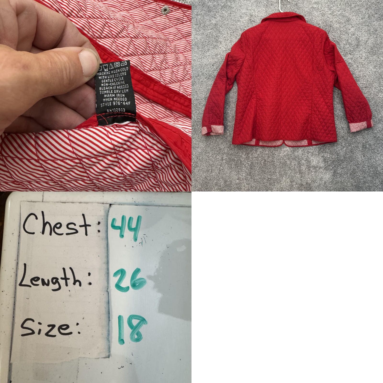 Vintage Briggs New York Jacket Womens 18 Quilted Snap Front Lined 44 Chest Preppy Size XXL / US 16-18 / IT 52-54 - 8 Thumbnail