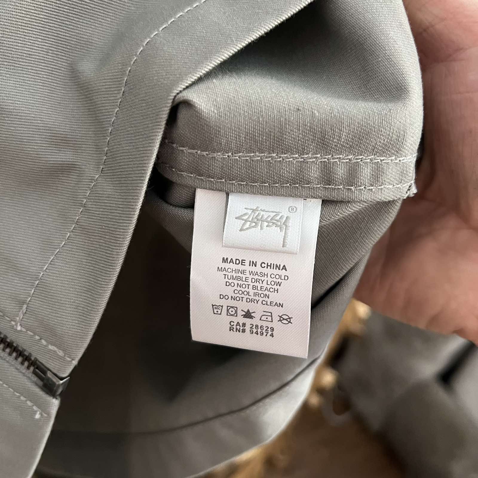 Stussy Stussy Poly Cotton Zip Up Shirt Grey Sz M Size US M / EU 48-50 / 2 - 6 Thumbnail