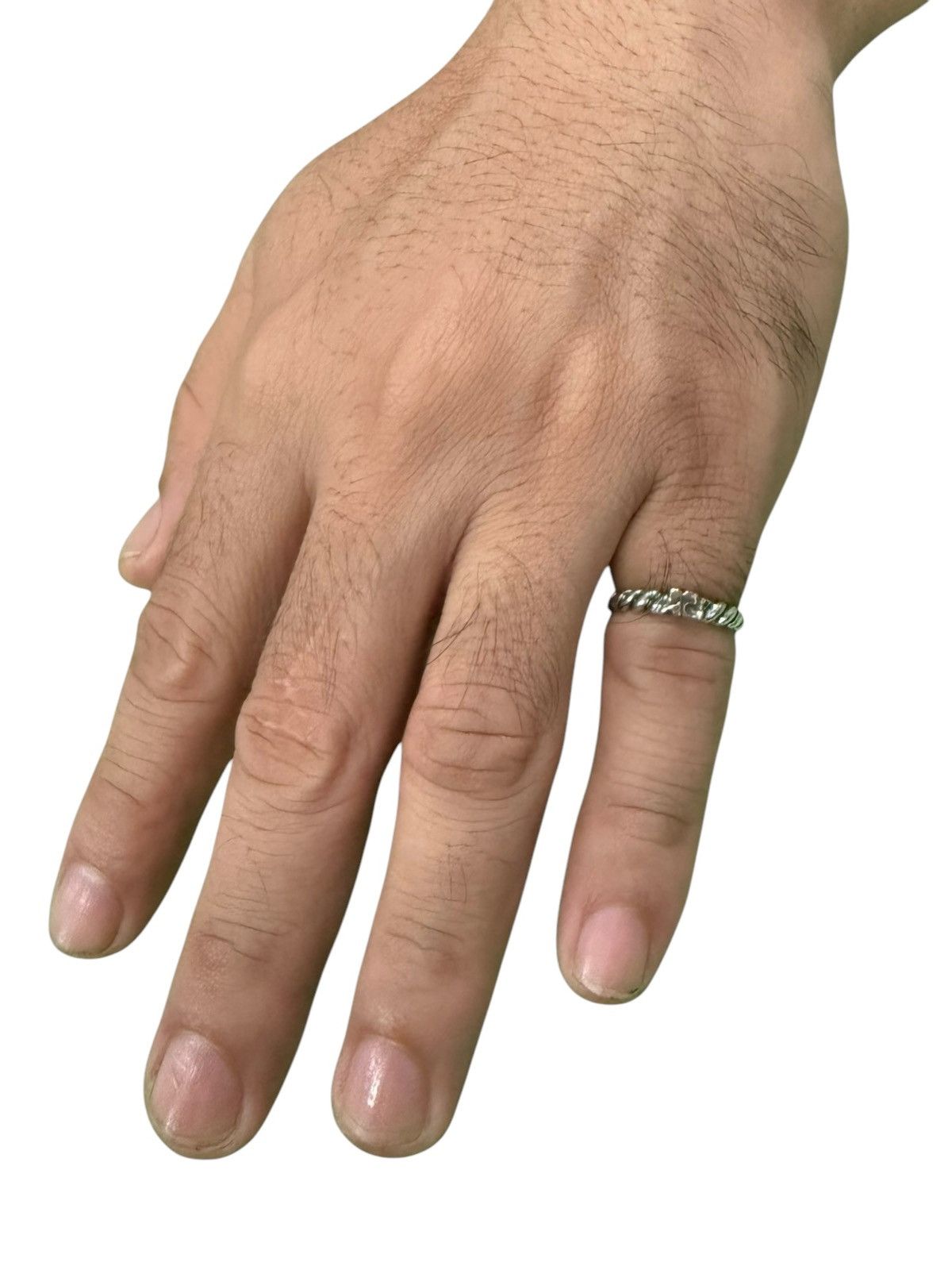 Courreges × Vintage VINTAGE COURREGES CROCHET SILVER RING Size ONE SIZE - 4 Thumbnail