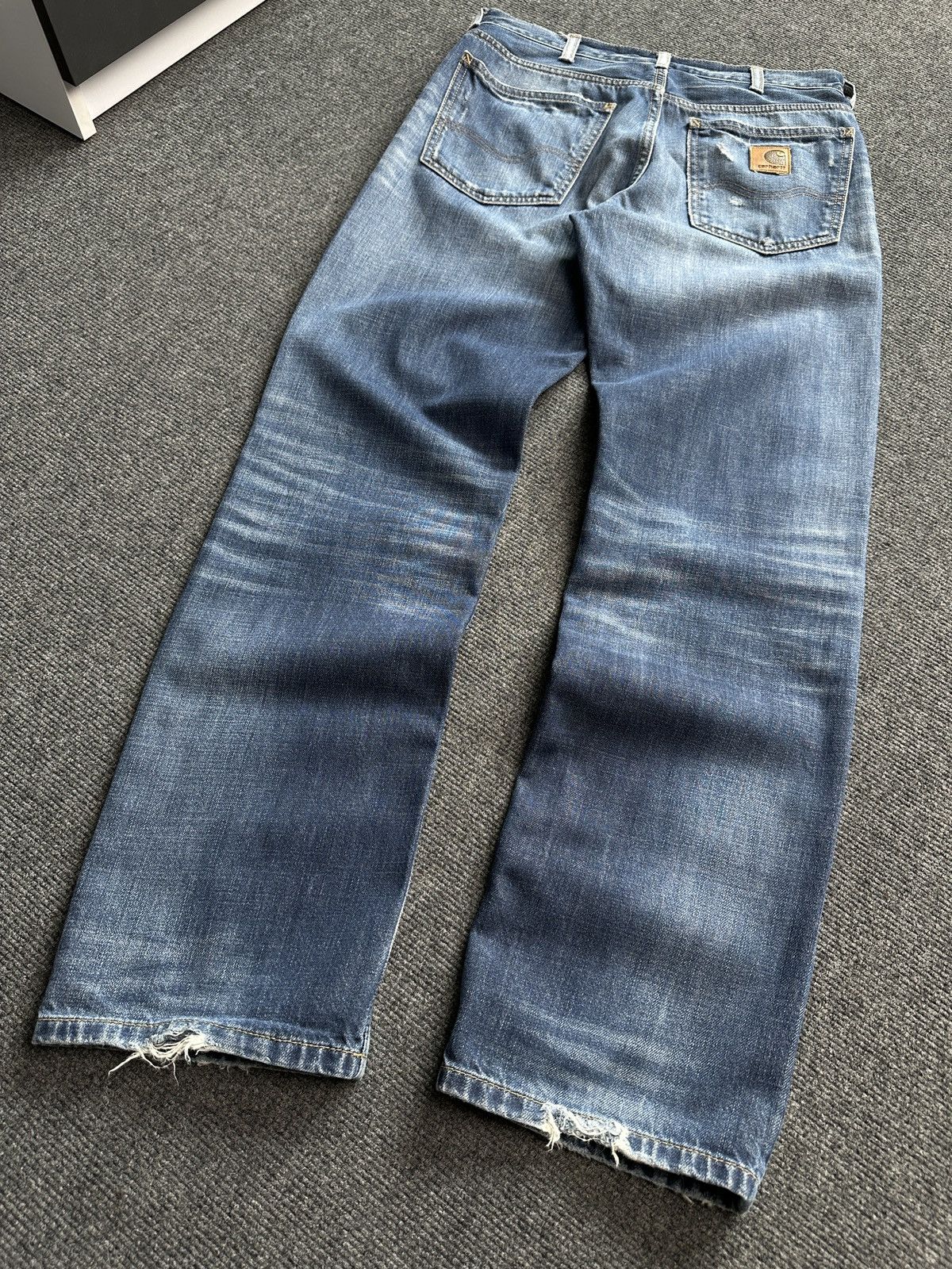 Carhartt Distressed CARHARTT Texas Pants Denim Blue Jeans Size US 29 - 5 Thumbnail