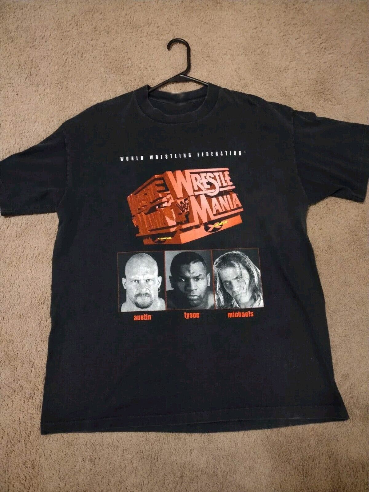 Band Tees vtgWrestleMania Mike Tyson Stone Cold Shawn Michaels T-shirt Size US M / EU 48-50 / 2 - 2 Thumbnail