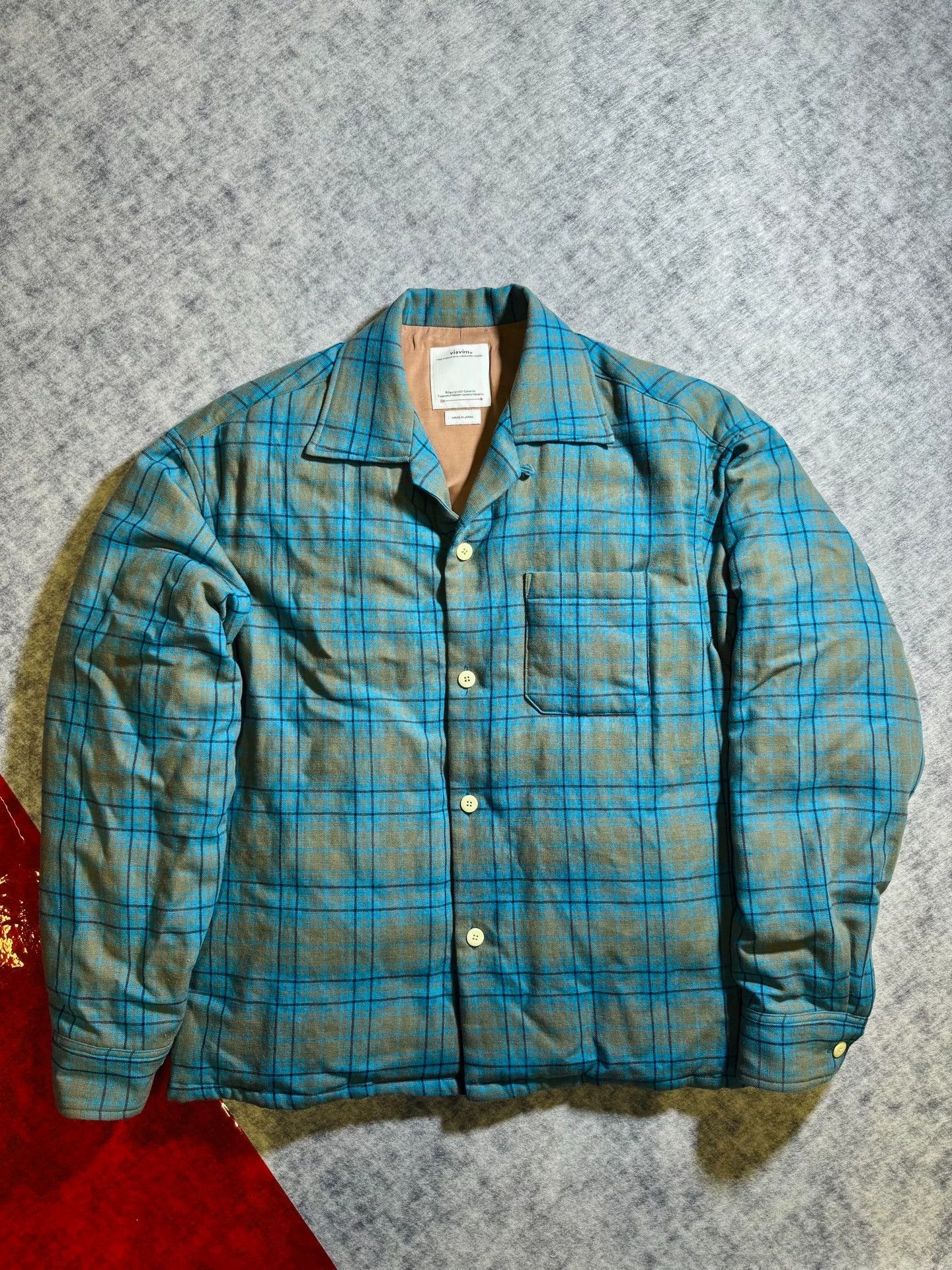 Visvim VISVIM KEESEY CHECK DOWN JACKET Beige | Grailed