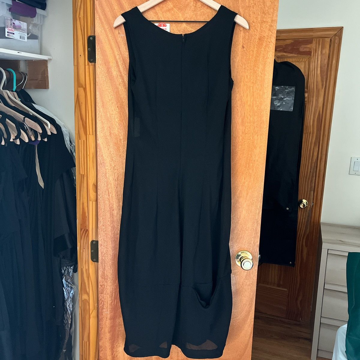 Comme des Garcons Vintage 1992 Comme des Garcons Black Midi A-Line Dress Sz M Size M / US 6-8 / IT 42-44 - 5 Thumbnail