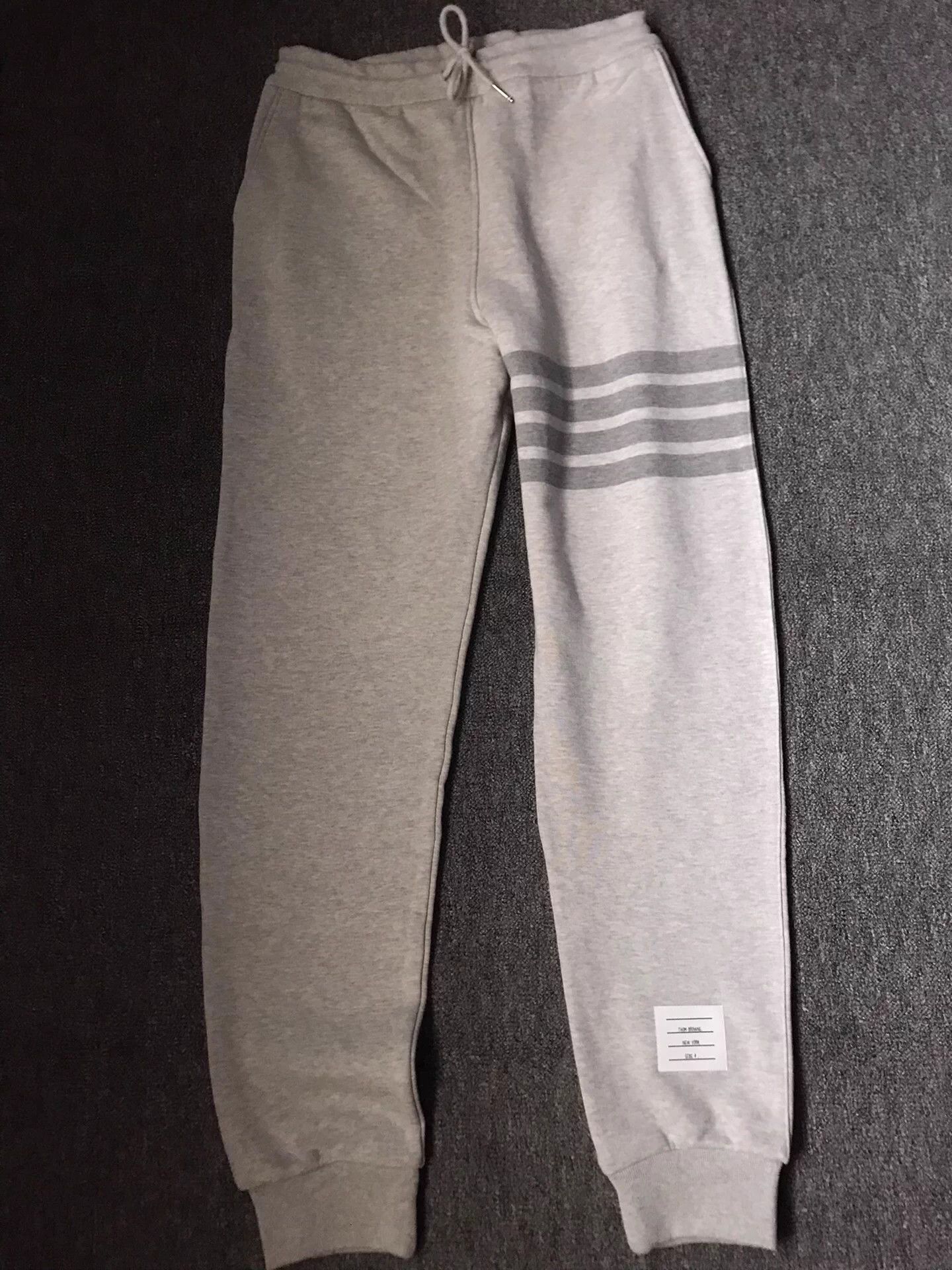Thom Browne Classic 4-Bar Cotton Sweatpants 4