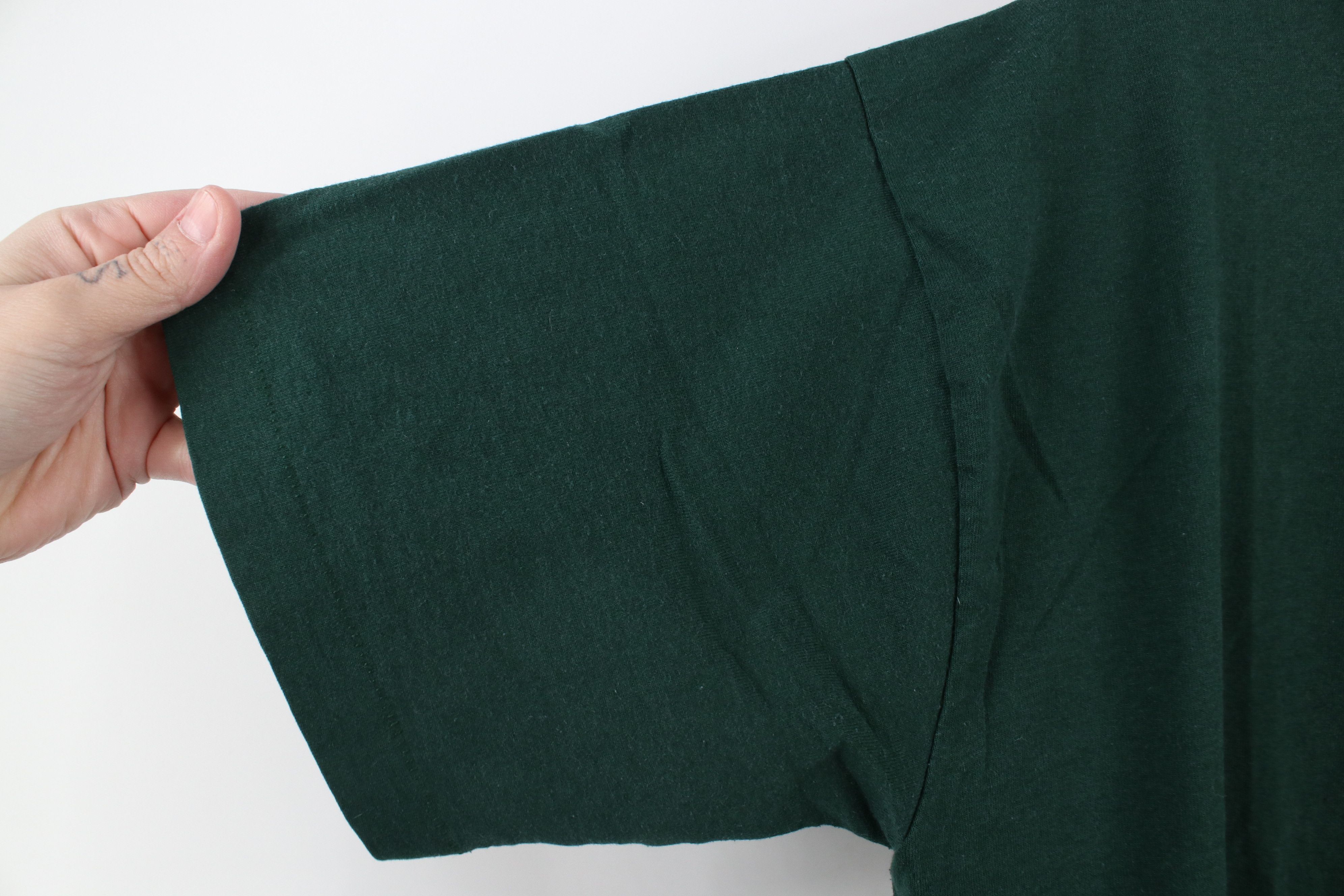 Vintage Vintage 90s Streetwear Blank Short Sleeve T-Shirt Green USA Size US L / EU 52-54 / 3 - 6 Thumbnail