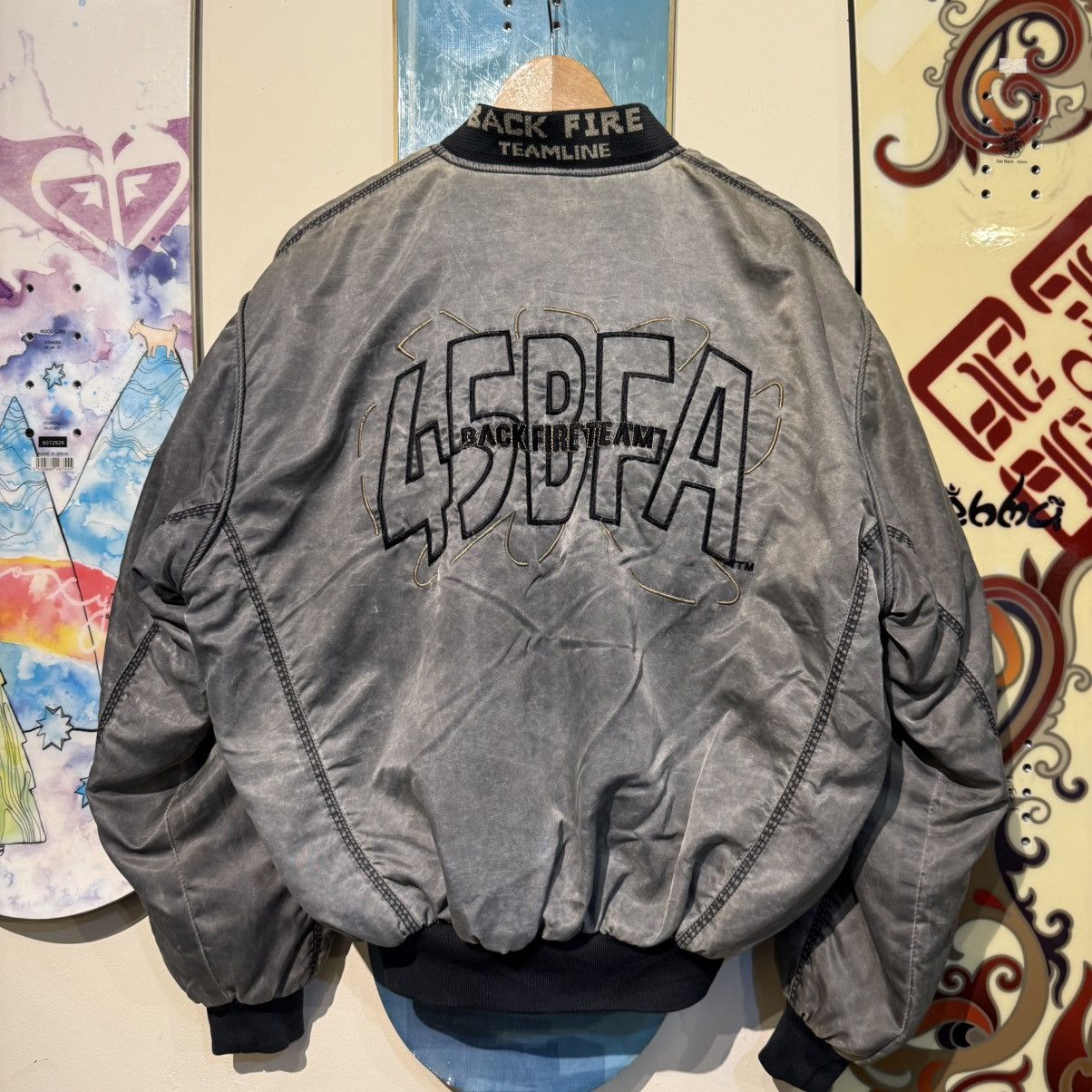 Japanese Brand × Vintage Vintage Back Fire Bomber Jacket Size US M / EU 48-50 / 2 - 2 Thumbnail