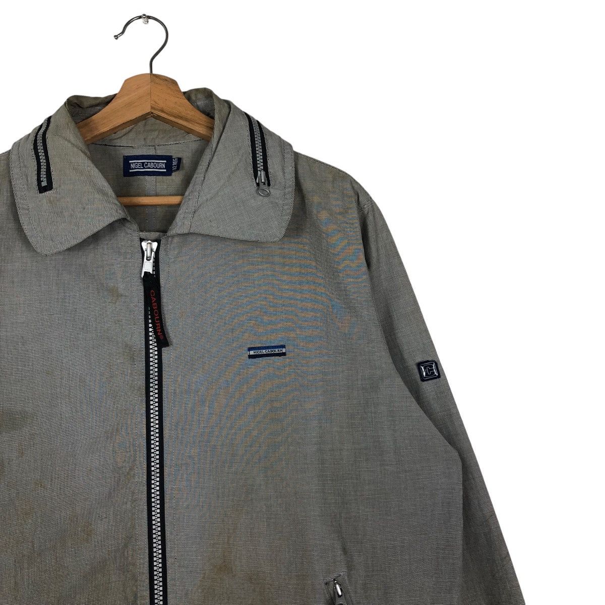 Japanese Brand 🔥Zipper Biker Jacket Distressed Rusty Design Nigel Cabourn Size US M / EU 48-50 / 2 - 6 Thumbnail