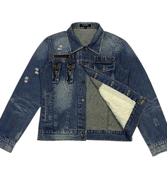 In The Attic In The Attic Cyberpunk Ripped Distressed Denim Jacket Size US M / EU 48-50 / 2 - 2 Thumbnail