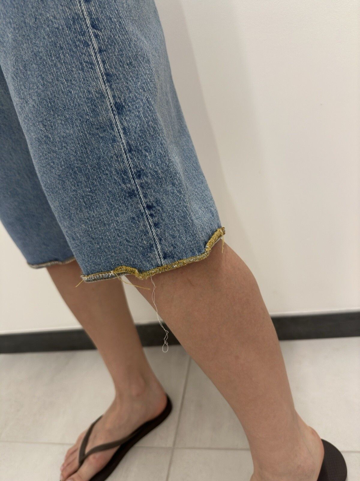 Levi's Levis 501 Womens Denim Bermuda Long Blue Shorts made in USA Size 31" - 9 Thumbnail