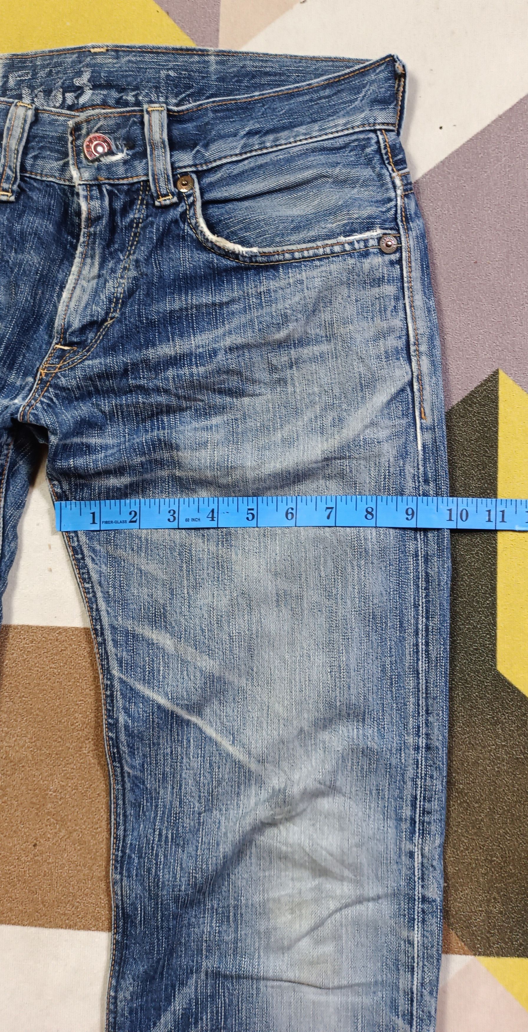 Edwin Vintage Edwin 503 Blue Trip Distressed Jeans Very Rare Size US 32 / EU 48 - 19 Thumbnail