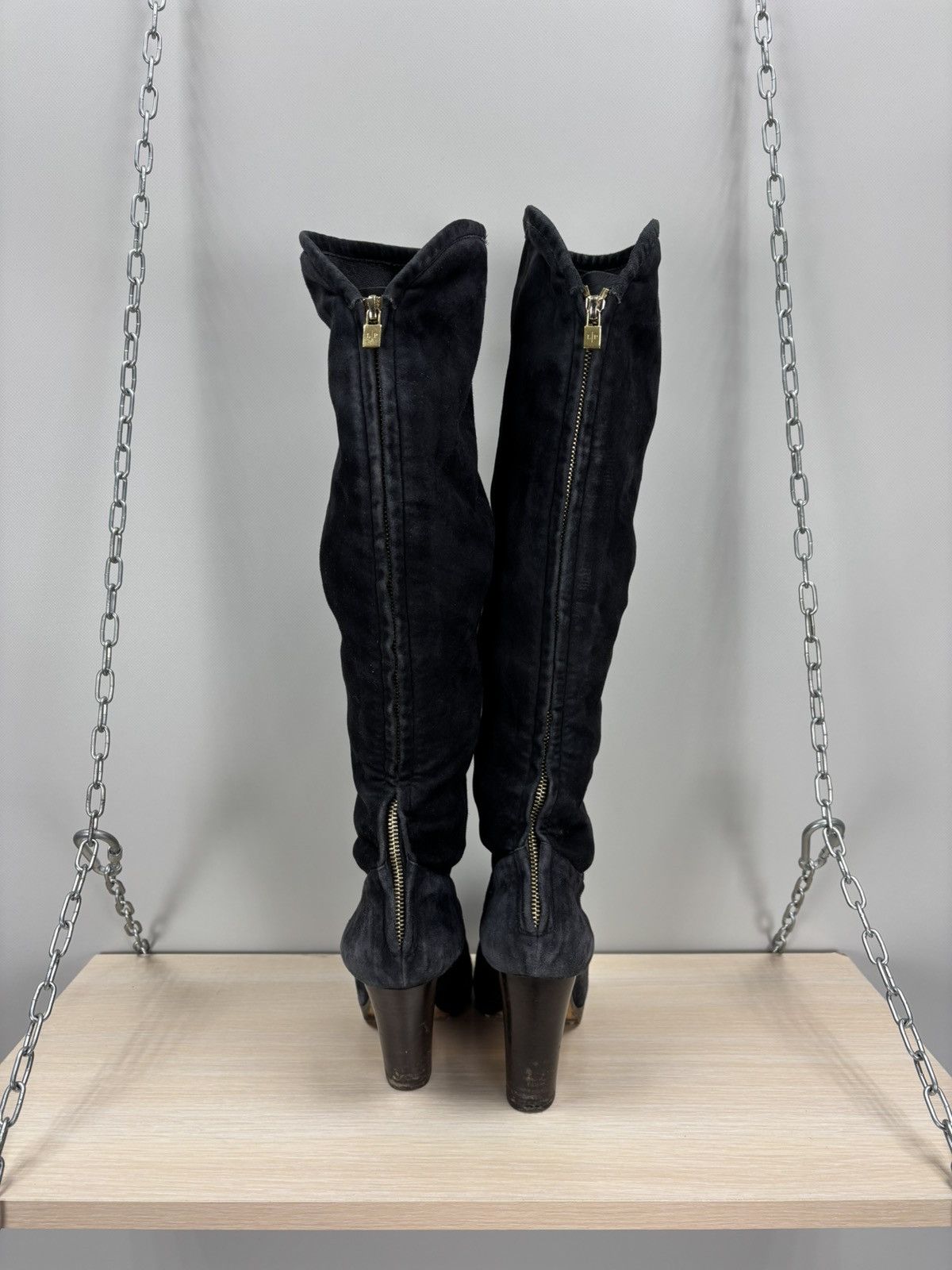 Loro Piana Womens heels boots Loro Piana Size 36 Color Blue Size US 6 / IT 36 - 6 Thumbnail
