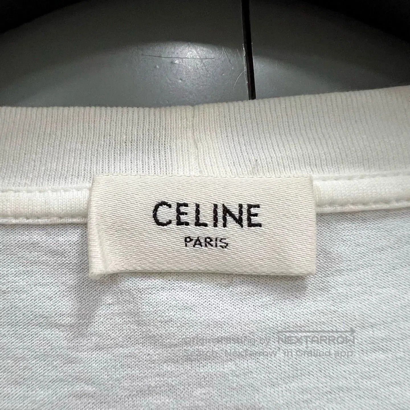 Celine celine white logo sleeveless top size L. Size L / US 10 / IT 46 - 3 Thumbnail