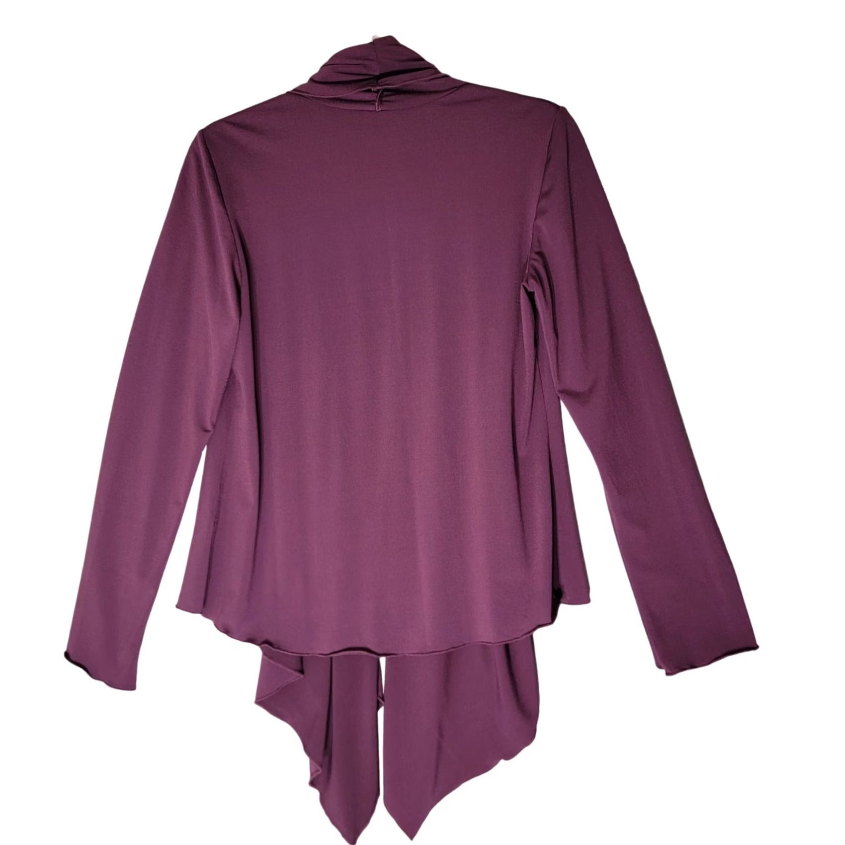Vintage Due Per Due Cardigan Women S Asymmetrical Lagenlook Lightweight Purple Soft Size S / US 4 / IT 40 - 3 Thumbnail