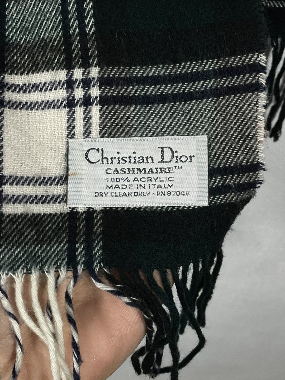 Christian Dior Monsieur × Dior × Vintage Christian Dior Retro 90s Scarf Old Money Luxury Designer Size ONE SIZE - 5 Thumbnail