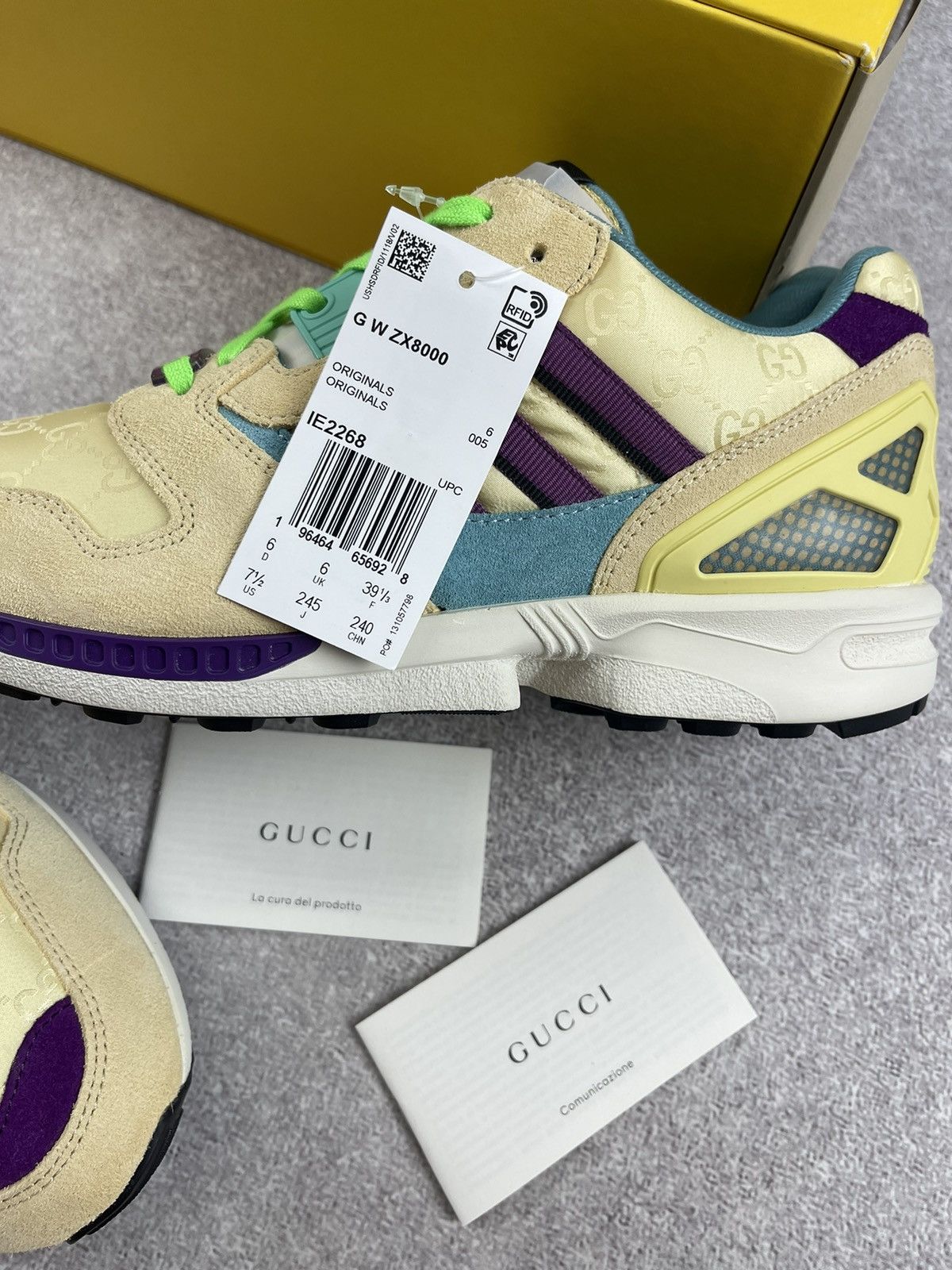 Adidas × Gucci Adidas x Gucci ZX 8000 Beige GG Monogram Size 39 1/3 Size US 7.5 / IT 37.5 - 11 Thumbnail