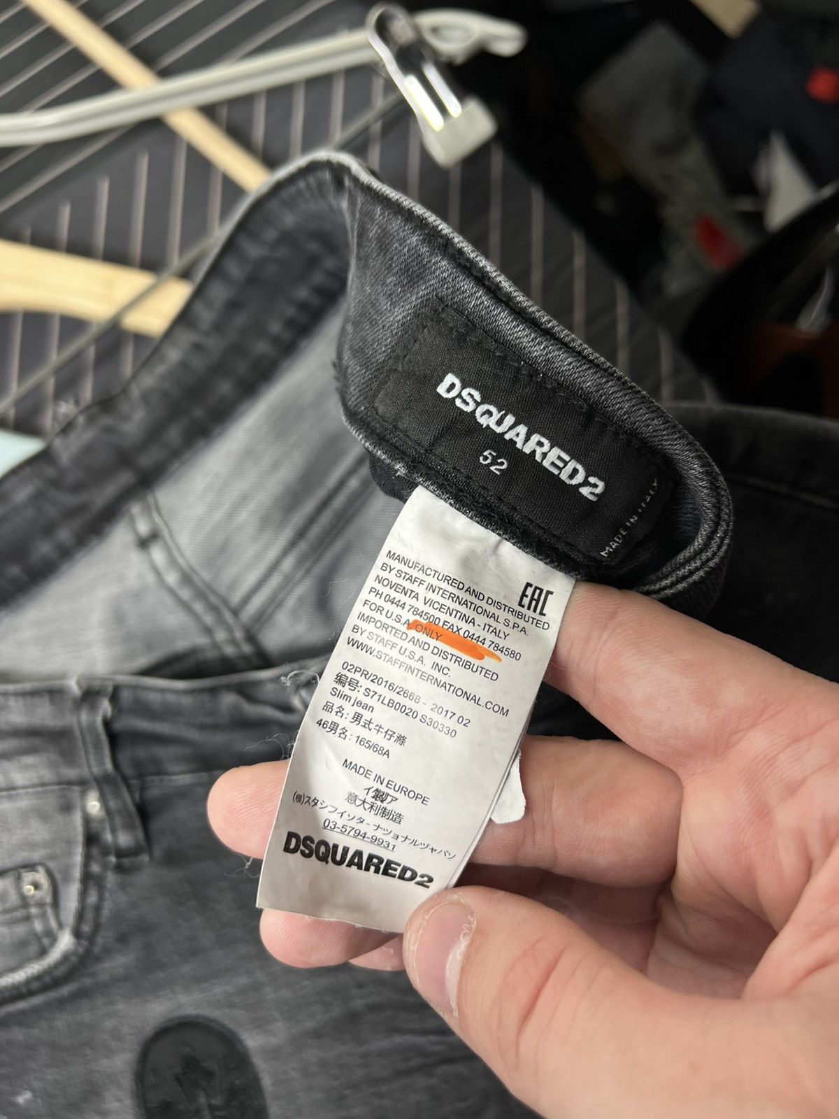 Dsquared2 Dsquared2 Slim Distressed Ripped Jeans Grey Wash Patch Denim Size US 36 / EU 52 - 11 Thumbnail