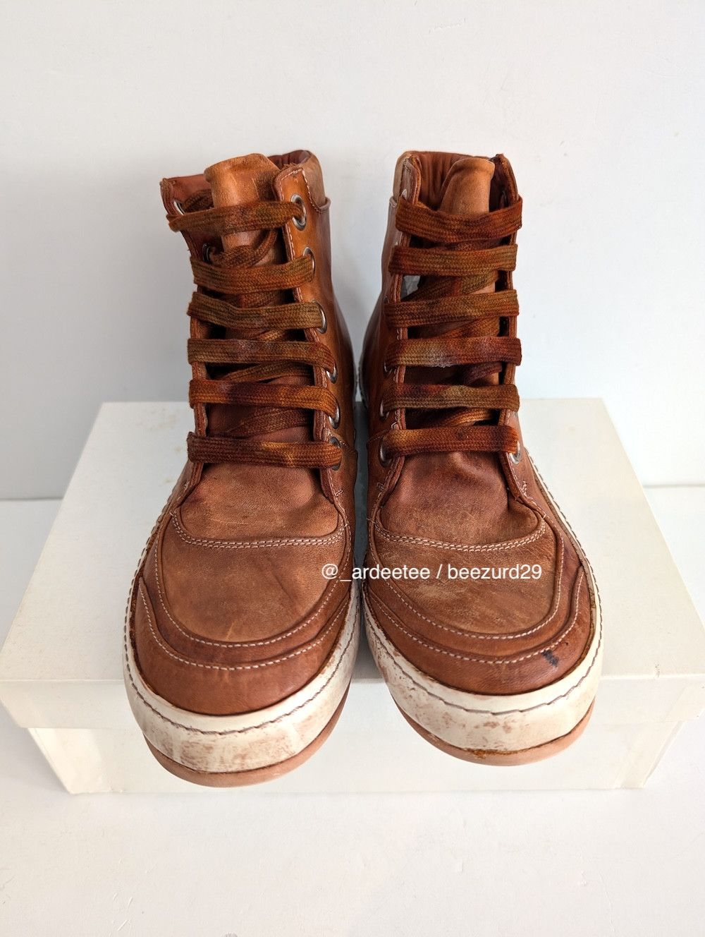 A1923 *NEW* BURNT ORANGE CAVALLO SNEAKERS Size US 7 / IT 37 - 6 Thumbnail