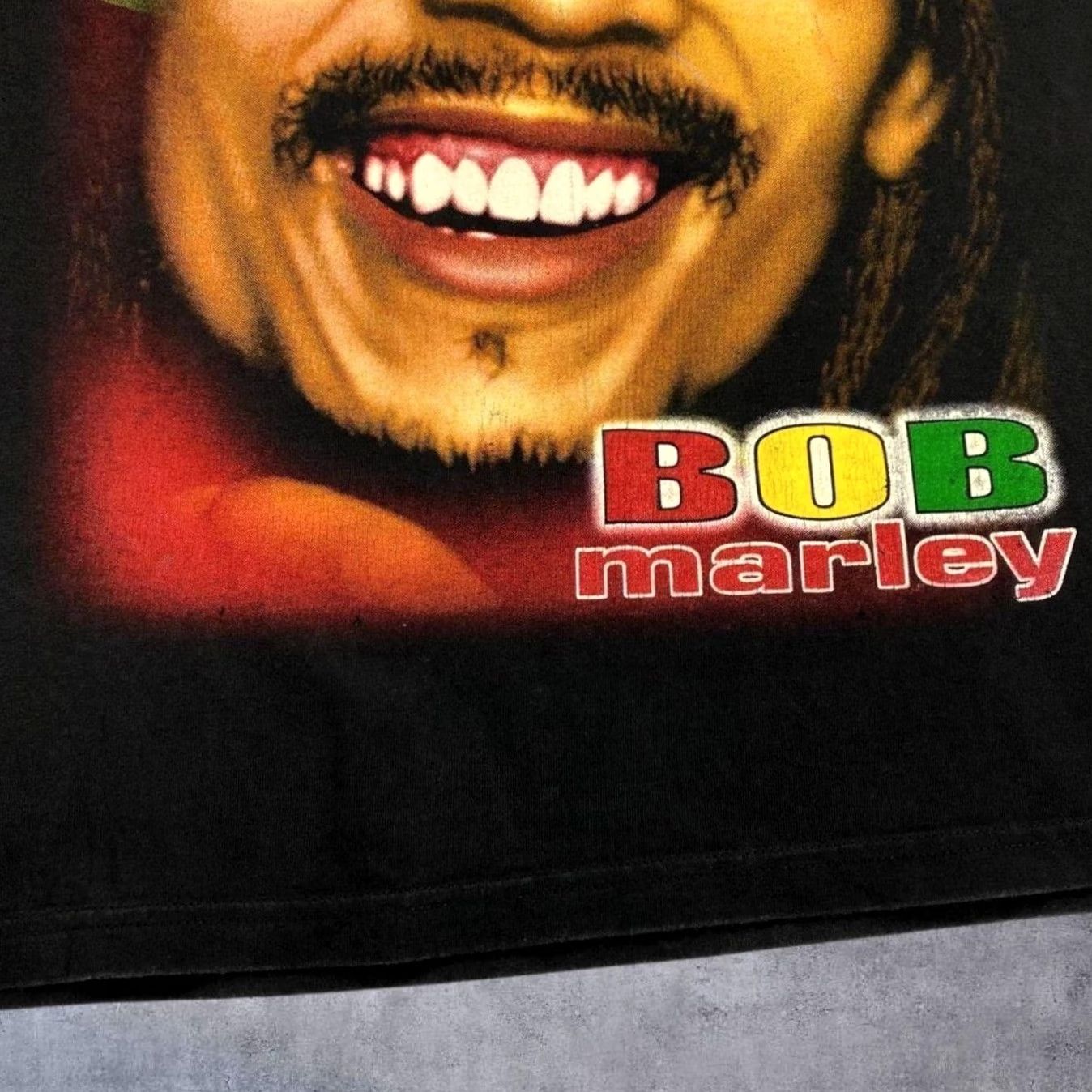 Vintage Vintage Bob Marley Rasta Reggae Tribute Music Band Black T-Shirt Medium Mens Short Sleeve Graphic Print Front Back Crew Neck T-Shirt Size US M / EU 48-50 / 2 - 3 Thumbnail