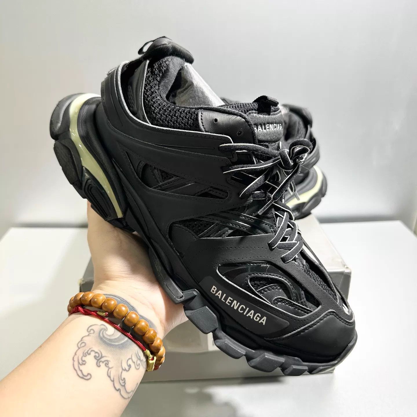 Balenciaga Balenciaga Track Black Led Version 44 EU X6529 Size US 11 / EU 44 - 9 Thumbnail