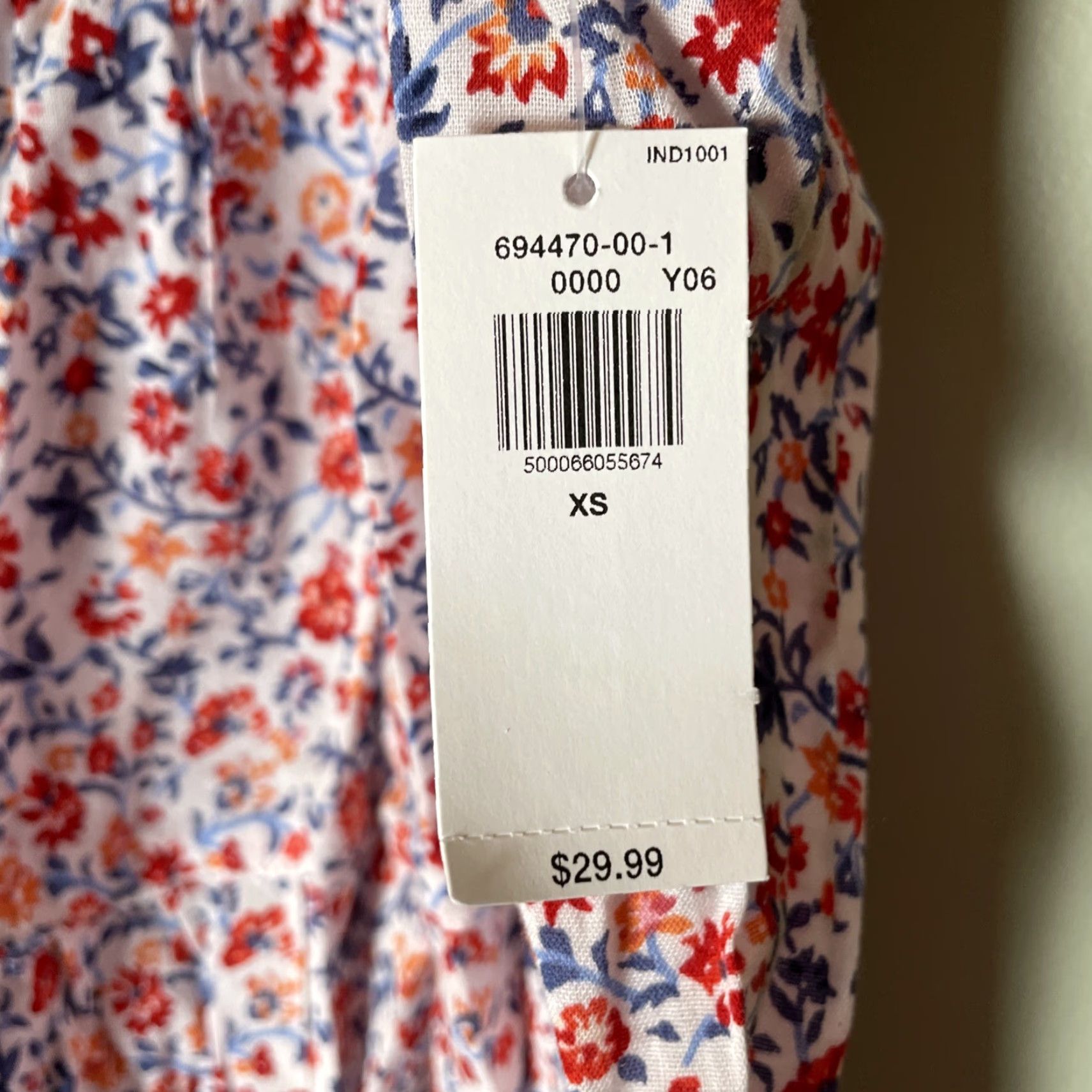 Old Navy Old Navy Women's XS Floral Tiered Tie Back Flutter Blouse NWT Size XS / US 0-2 / IT 36-38 - 4 Thumbnail