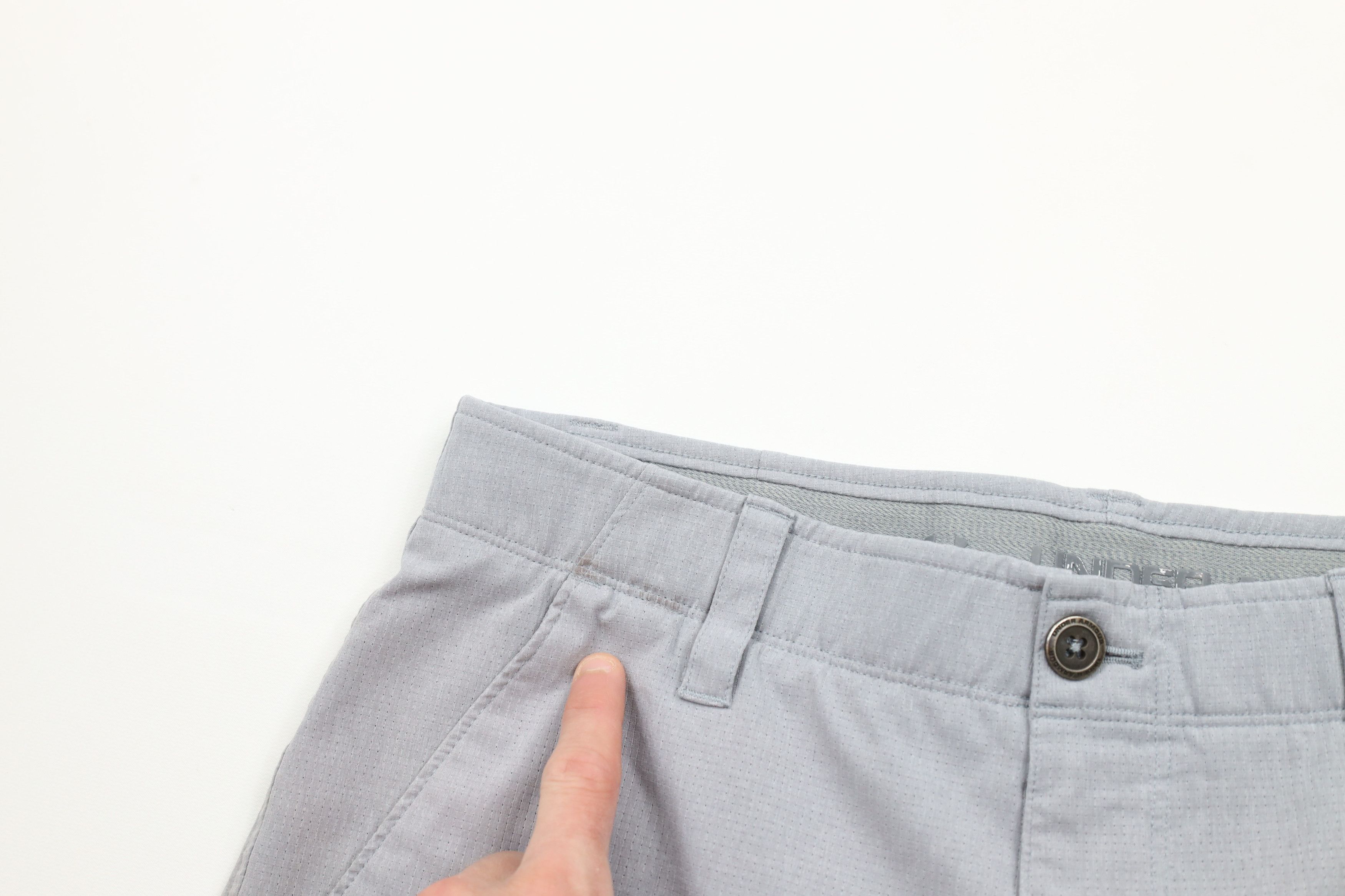 Under Armour × Vintage Under Armour Flat Front Golfing Golf Chino Shorts Gray Size US 30 / EU 46 - 7 Thumbnail