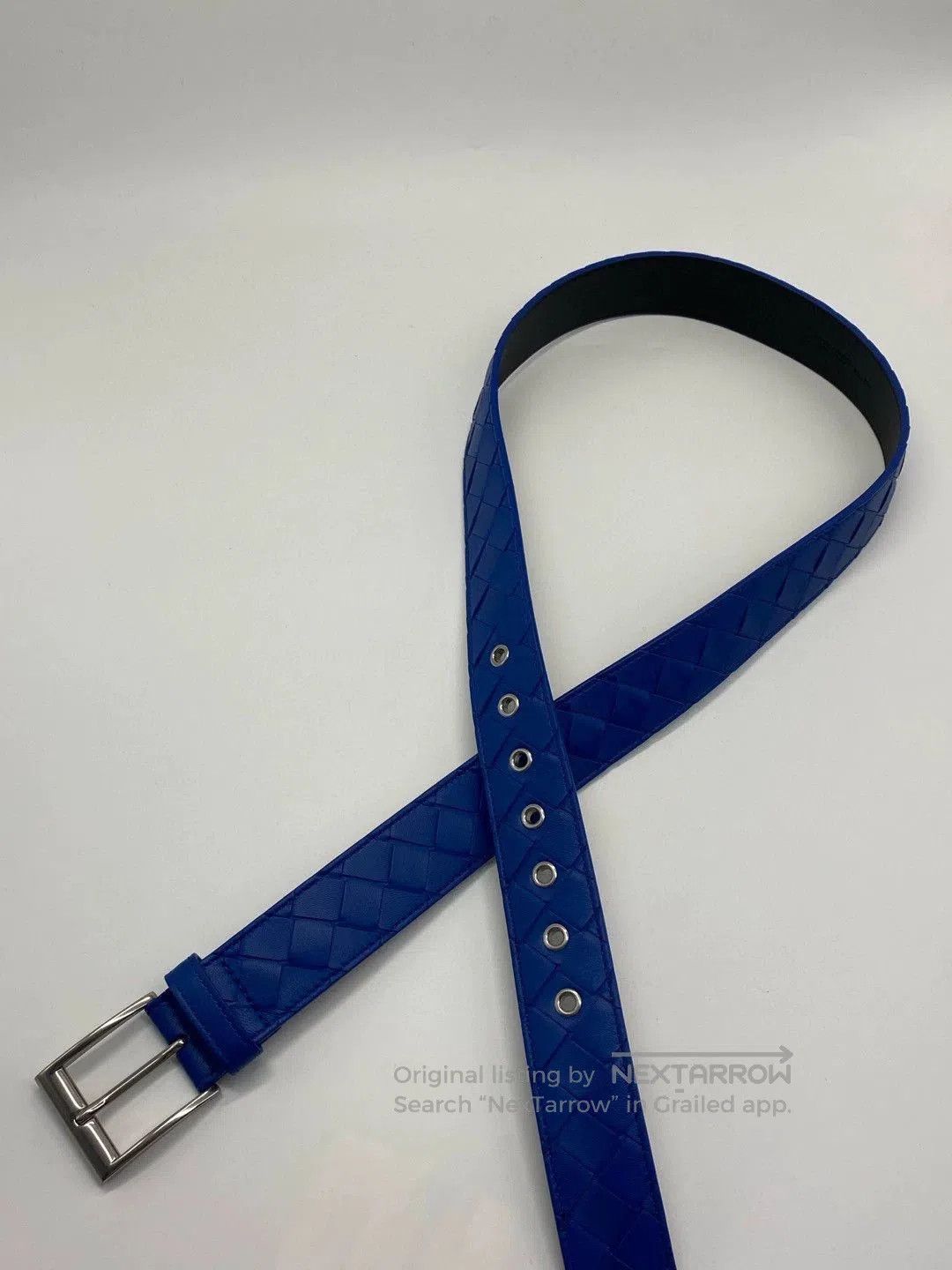 Bottega Veneta Bottega Veneta Blue Woven Leather Belt. Size ONE SIZE - 5 Thumbnail