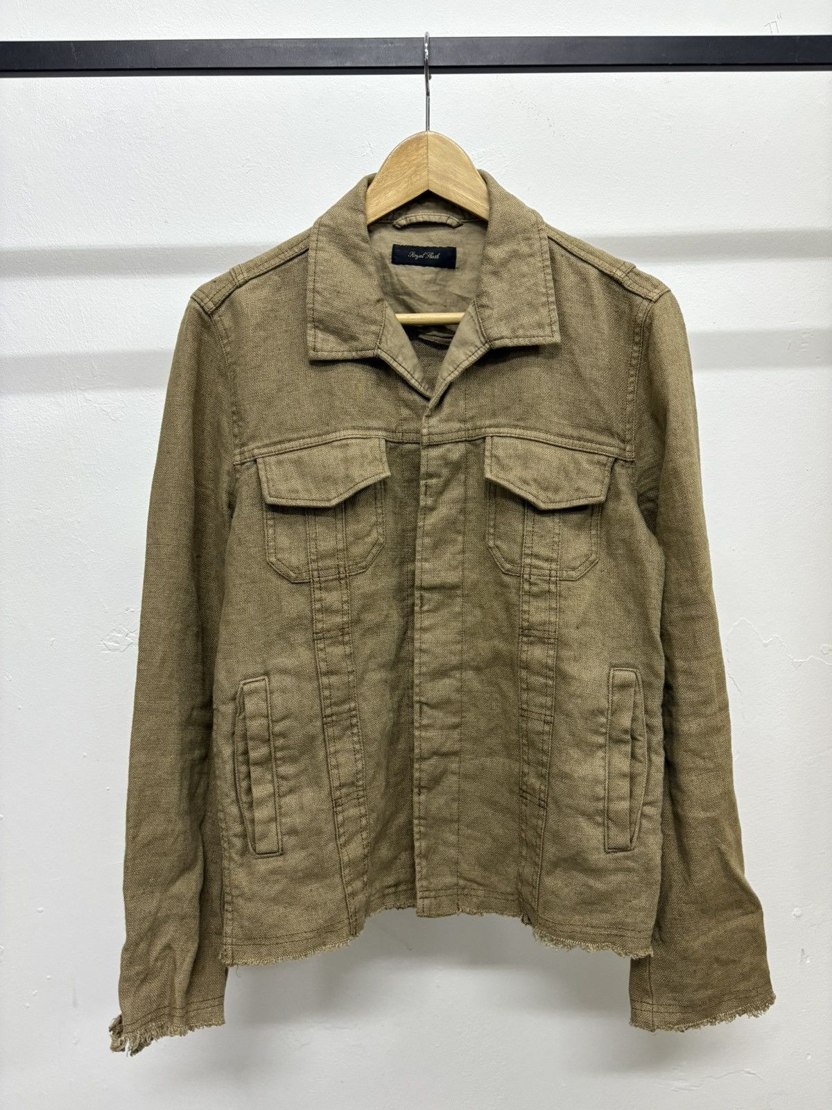 If Six Was Nine Royal Flush Linen Jacket Distressed Trucker Size US M / EU 48-50 / 2 - 2 Thumbnail