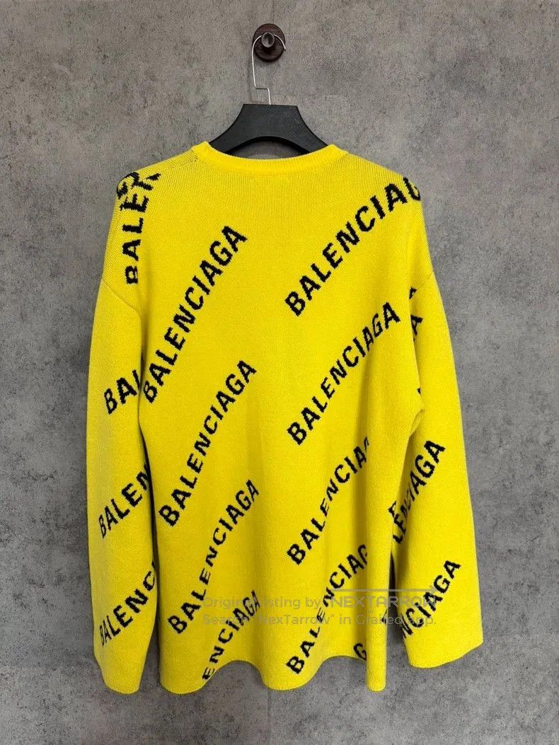 Balenciaga Balenciaga Logo Print Crewneck Sweater. Size US S / EU 44-46 / 1 - 5 Thumbnail