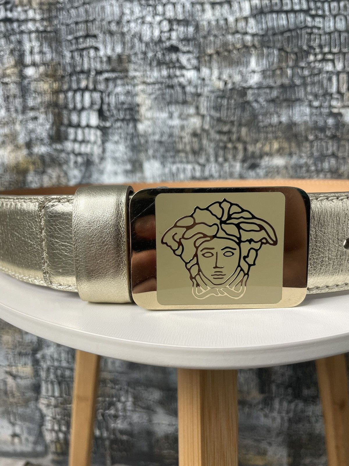 Versace Versace Medusa Buckle Leather Belt Size ONE SIZE - 12 Thumbnail