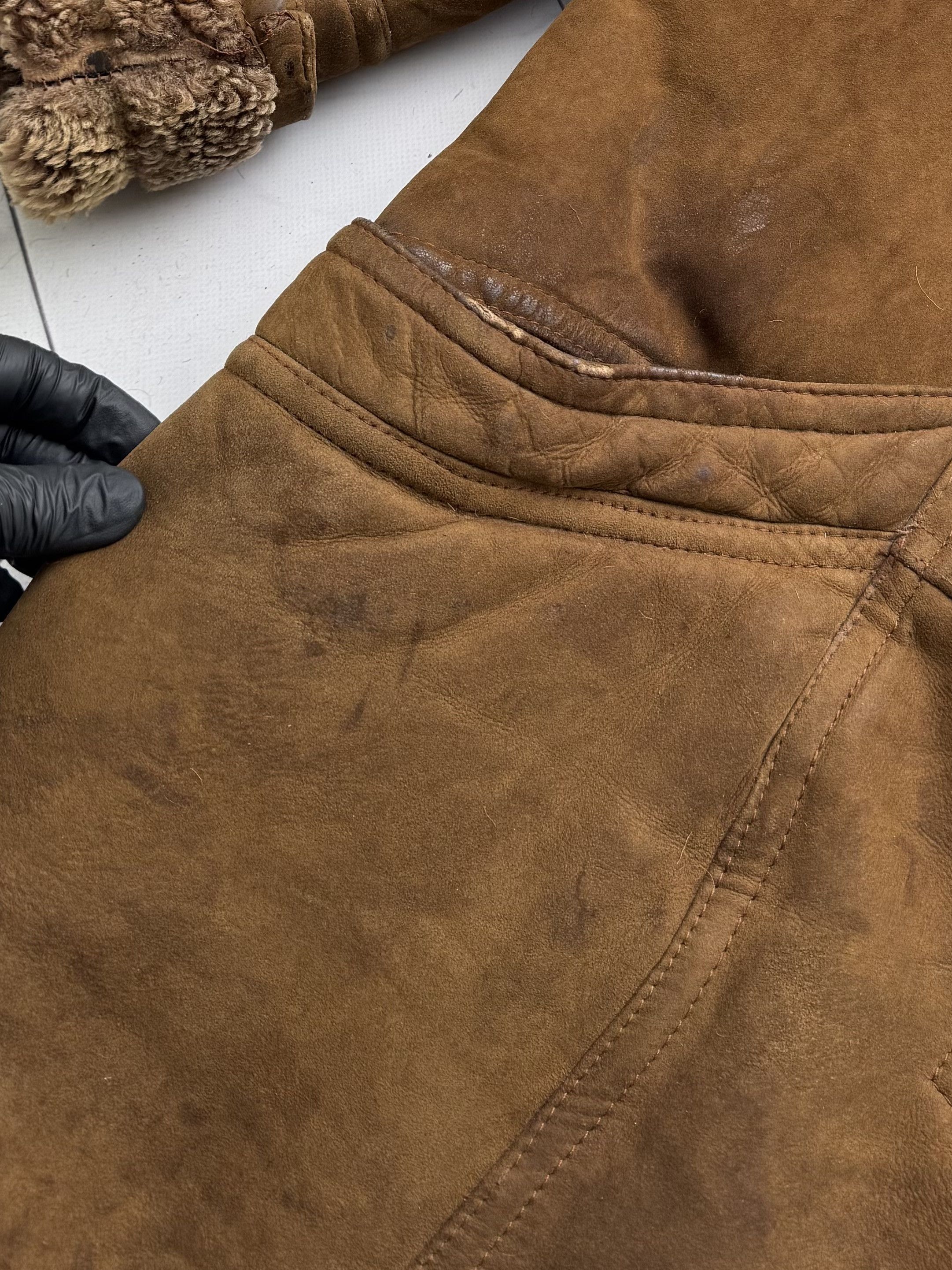Vintage Vintage Real Sheepskin Coat Hooded Leather Winter Outerwear Size L / US 10 / IT 46 - 14 Thumbnail