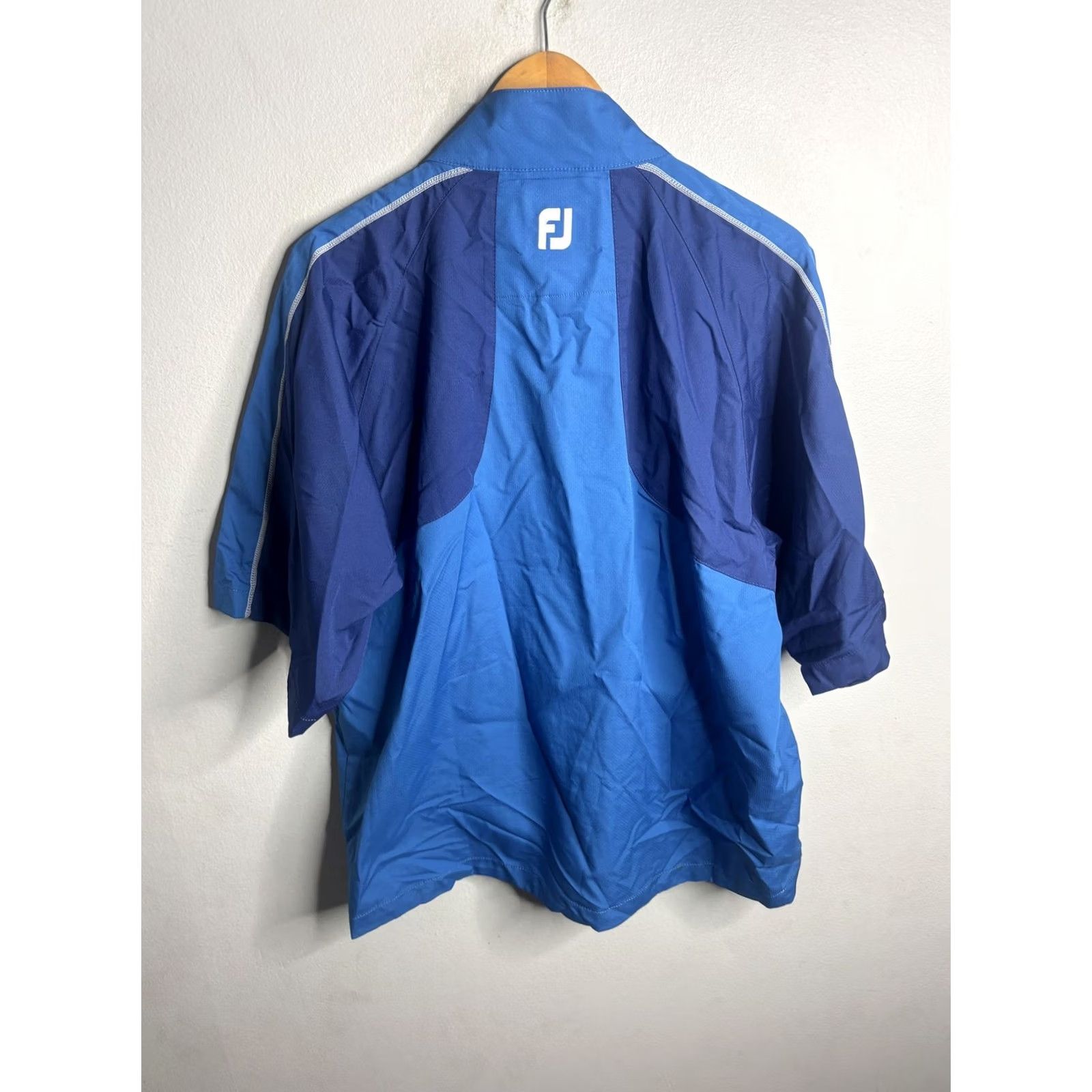 Footjoy FootJoy Jacket Mens M Blue Colorblock Windbreaker Half Zip Golf Pullover Lightweight Pockets Zip Front 1/2 Zip Casual Activewear Size US M / EU 48-50 / 2 - 5 Thumbnail