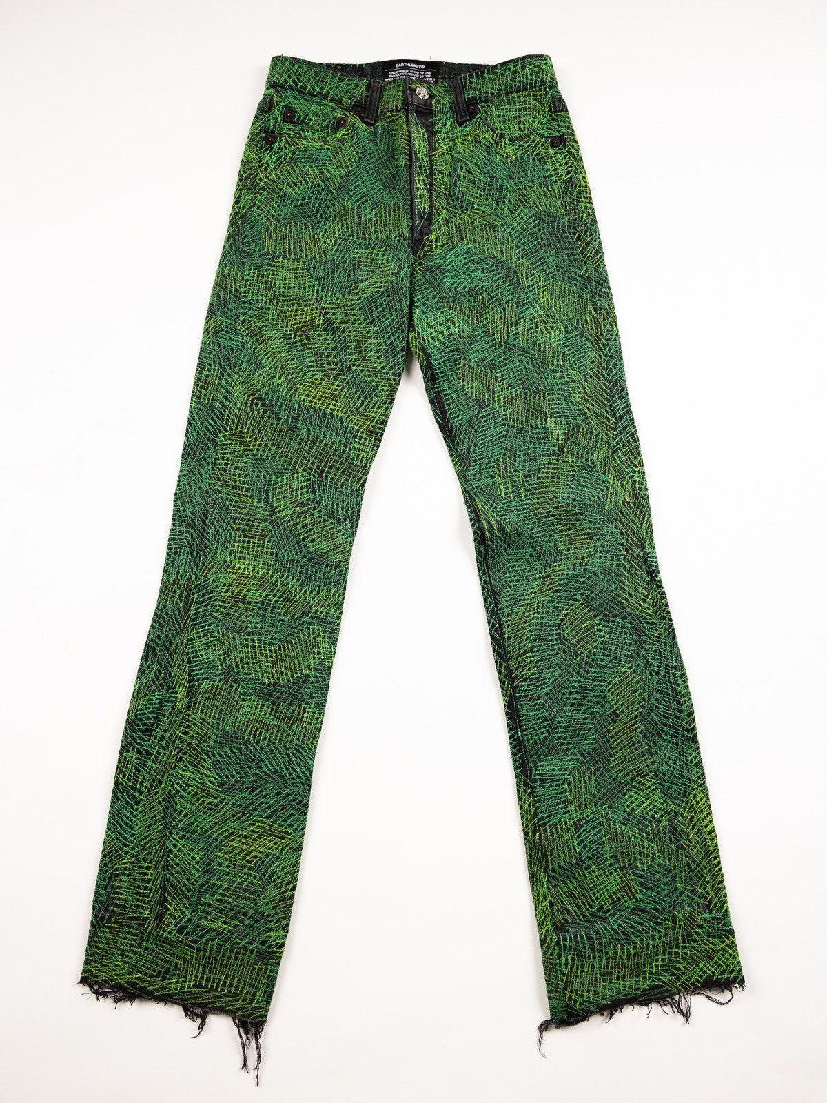 image of Earthling Vip Circus Stitch Denim in Green, Men's (Size 29)