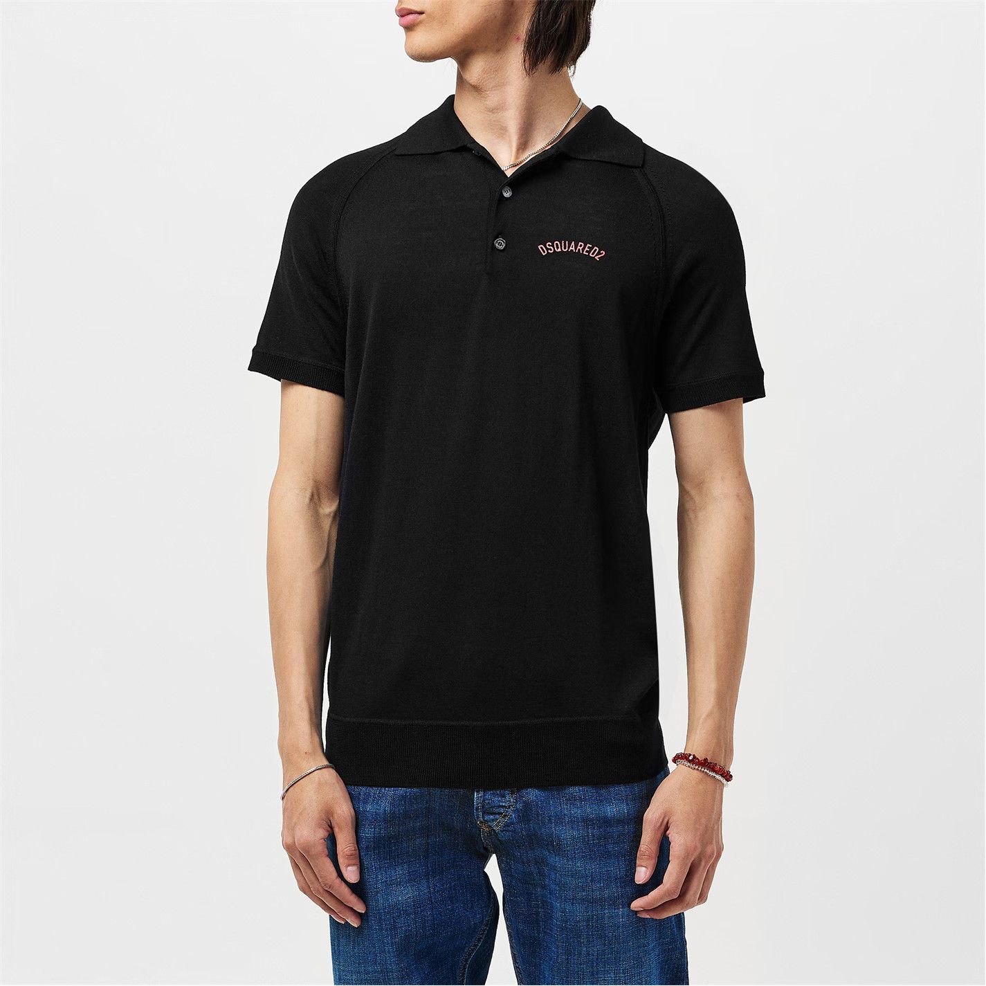 Dsquared2 o1g2r1mq0426 Knit Polo Shirt in Black Size US M / EU 48-50 / 2 - 3 Thumbnail