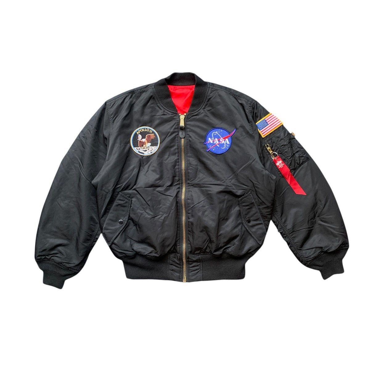 Alpha Industries × NASA Rare Alpha Industries MA-1 Bomber Flight Jacket Size US M / EU 48-50 / 2 - 1 Thumbnail