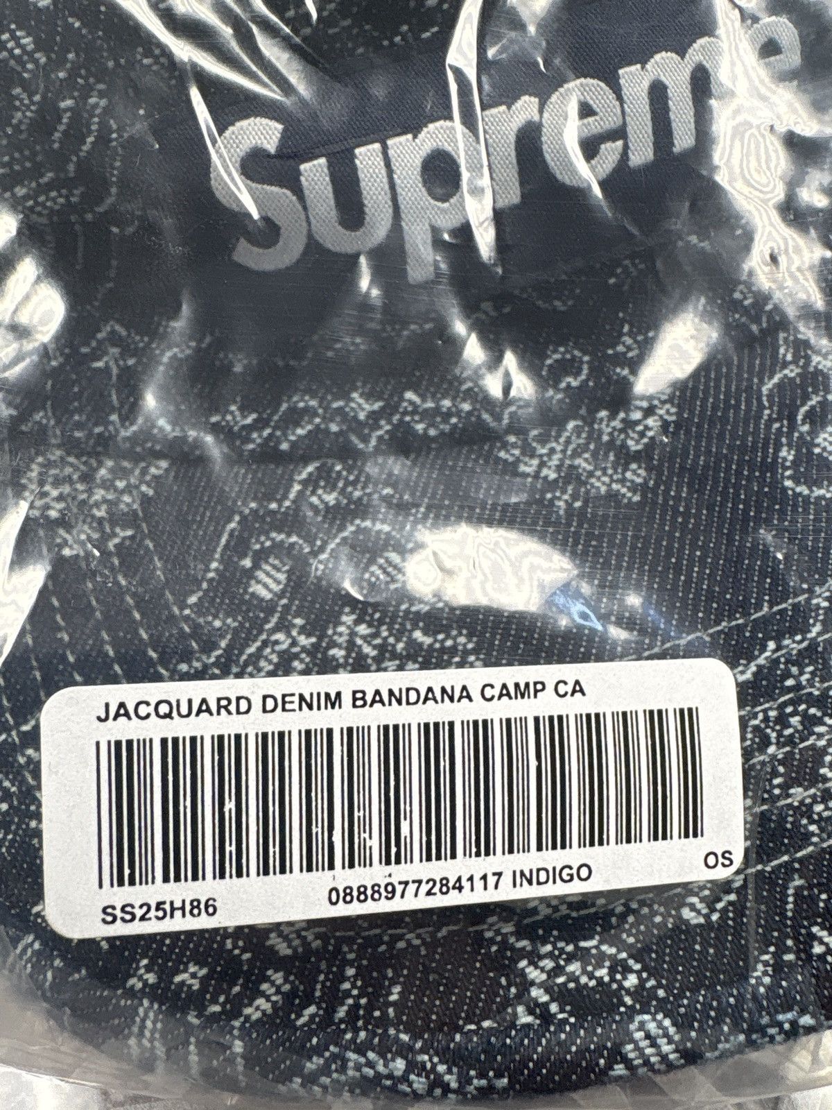 Supreme Supreme Jacquard Denim Bandana ‘Indigo’ Camp Cap Size ONE SIZE - 2 Thumbnail