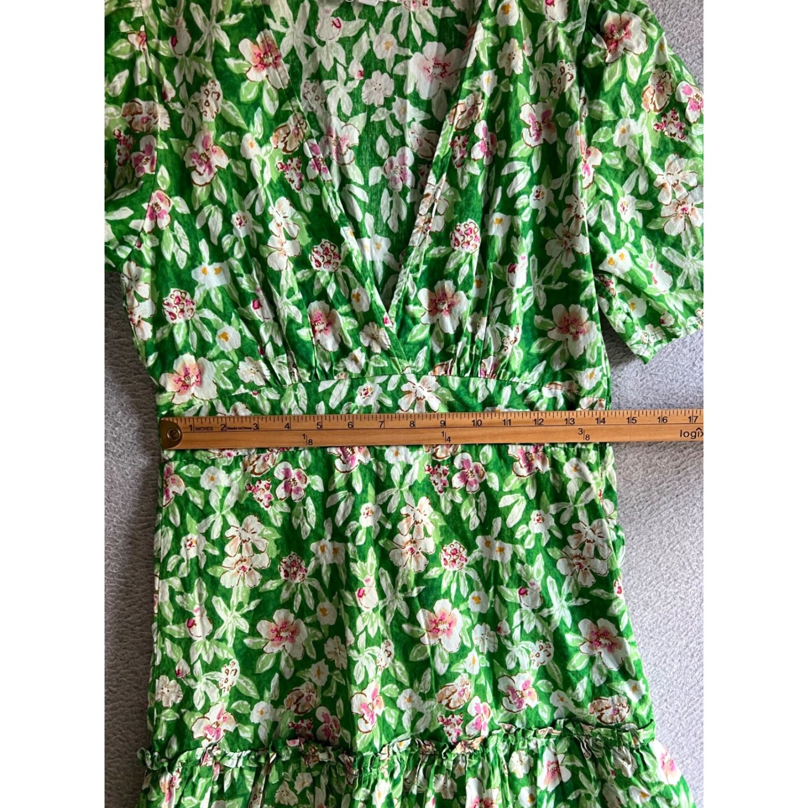 thml green floral dress Bradley Green Short Dress by THML main image 1