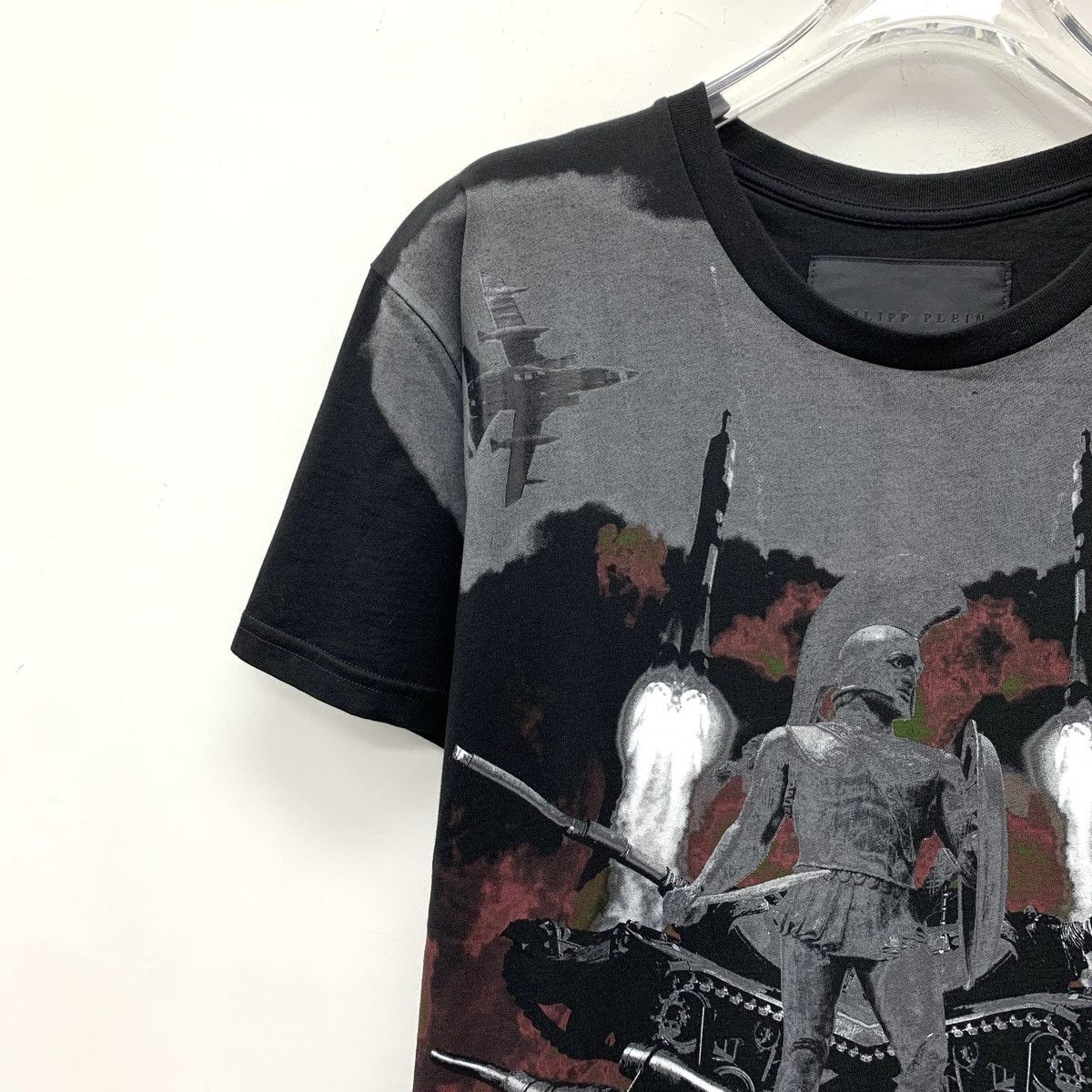 Philipp Plein Philipp Plein Rocket Plane Letter Print Short Sleeve K26WX Size US L / EU 52-54 / 3 - 3 Thumbnail